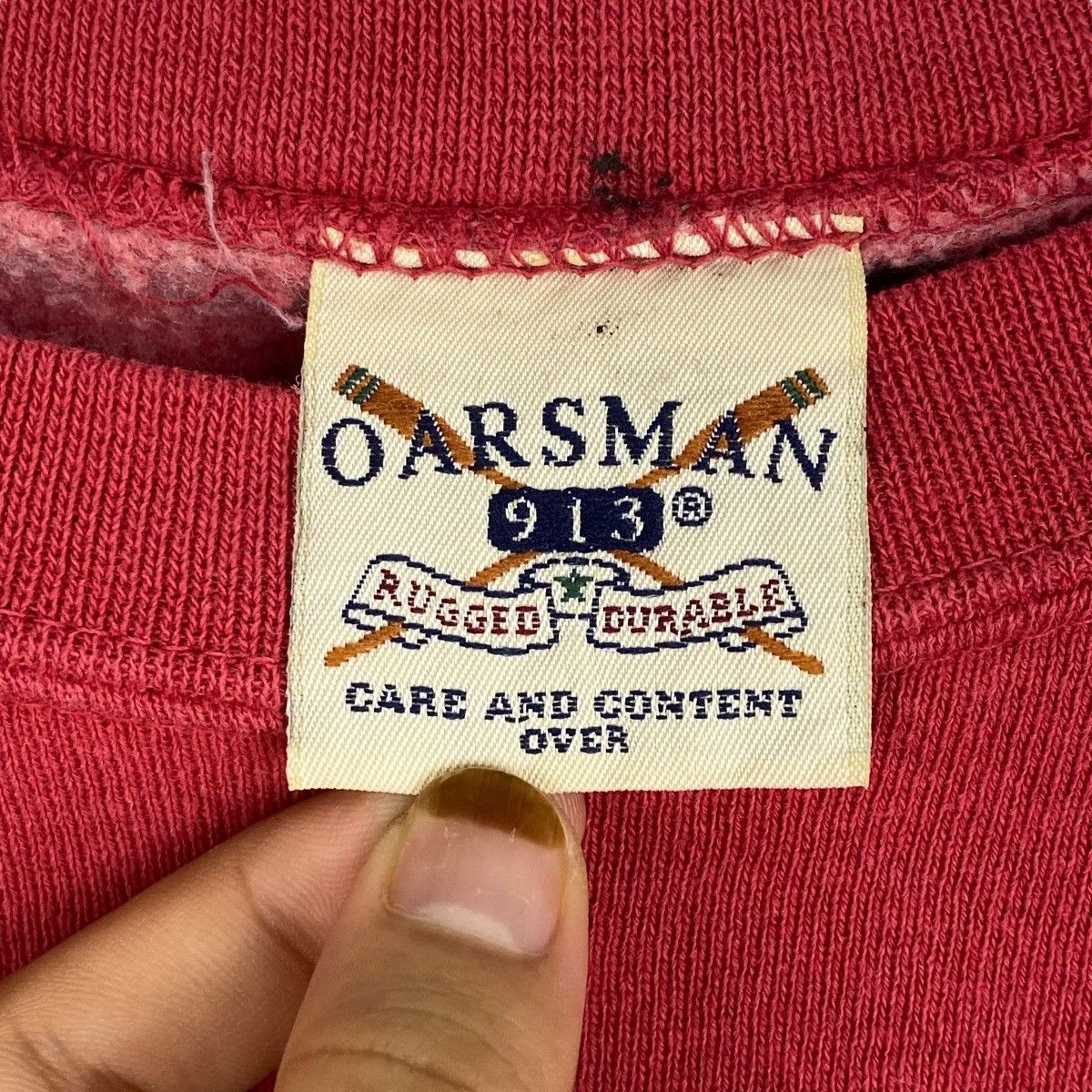 Designer × Vintage Vintage Oarsman 913 Embroidered Crewneck Sweatshirt Red Size US XL / EU 56 / 4 - 6 Thumbnail