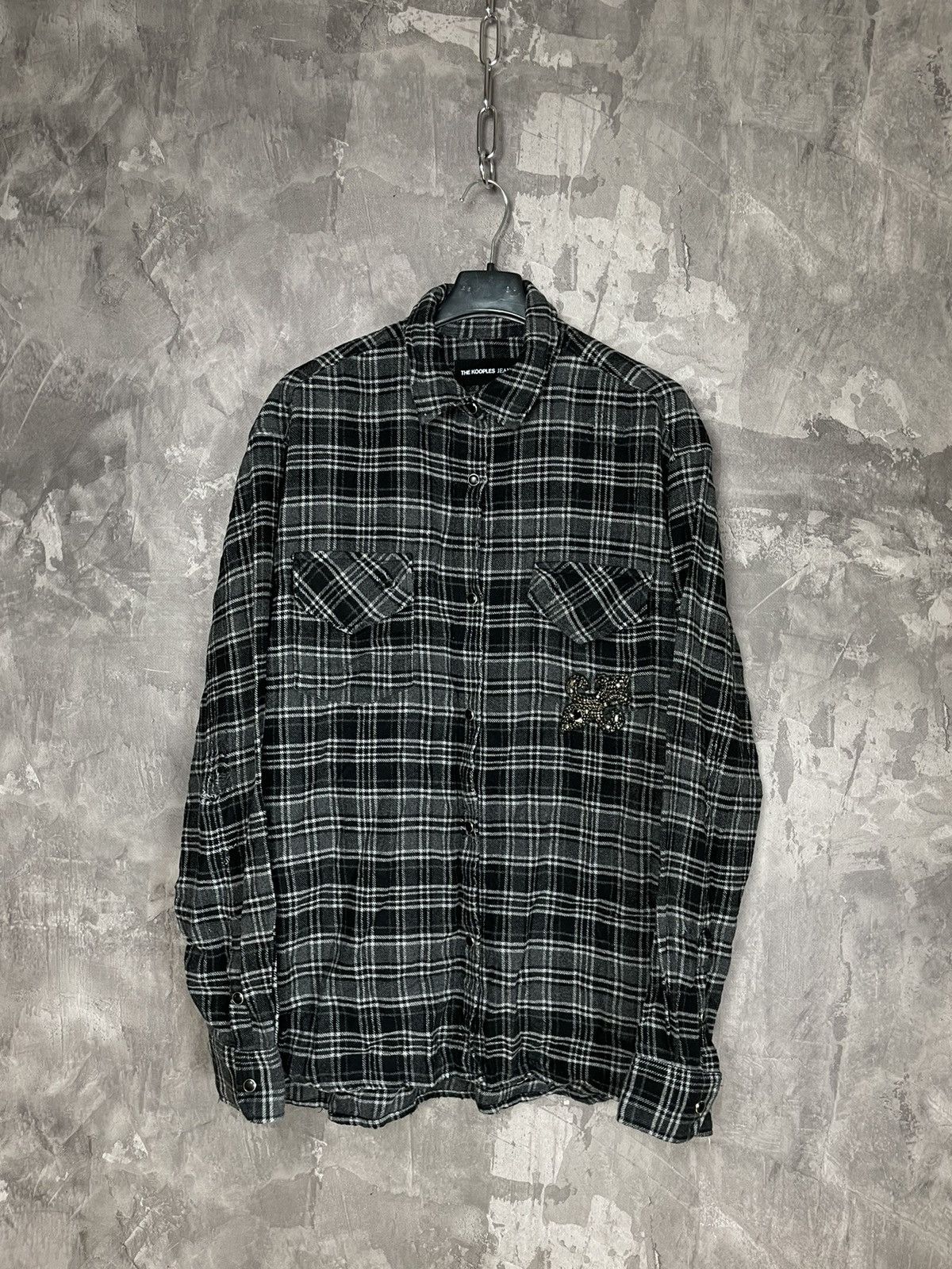 Flannel × The Kooples × Vintage The Kooples Jeans Vintage Wool Flannel Shirt Size US L / EU 52-54 / 3 - 1 Thumbnail