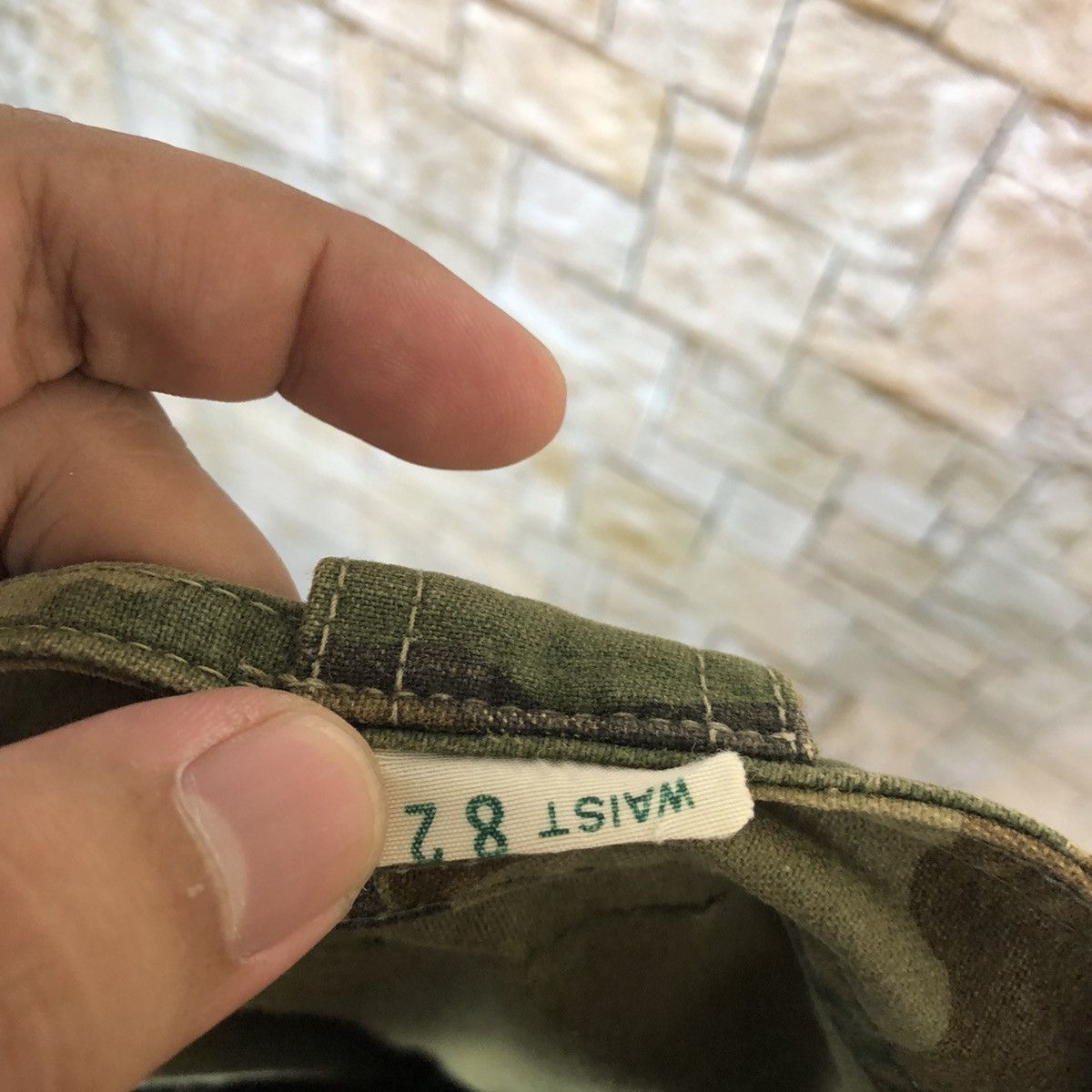 Japanese Brand Even River Green Camo Cargo Multipocket Pants #A625 Size US 31 - 22 Thumbnail