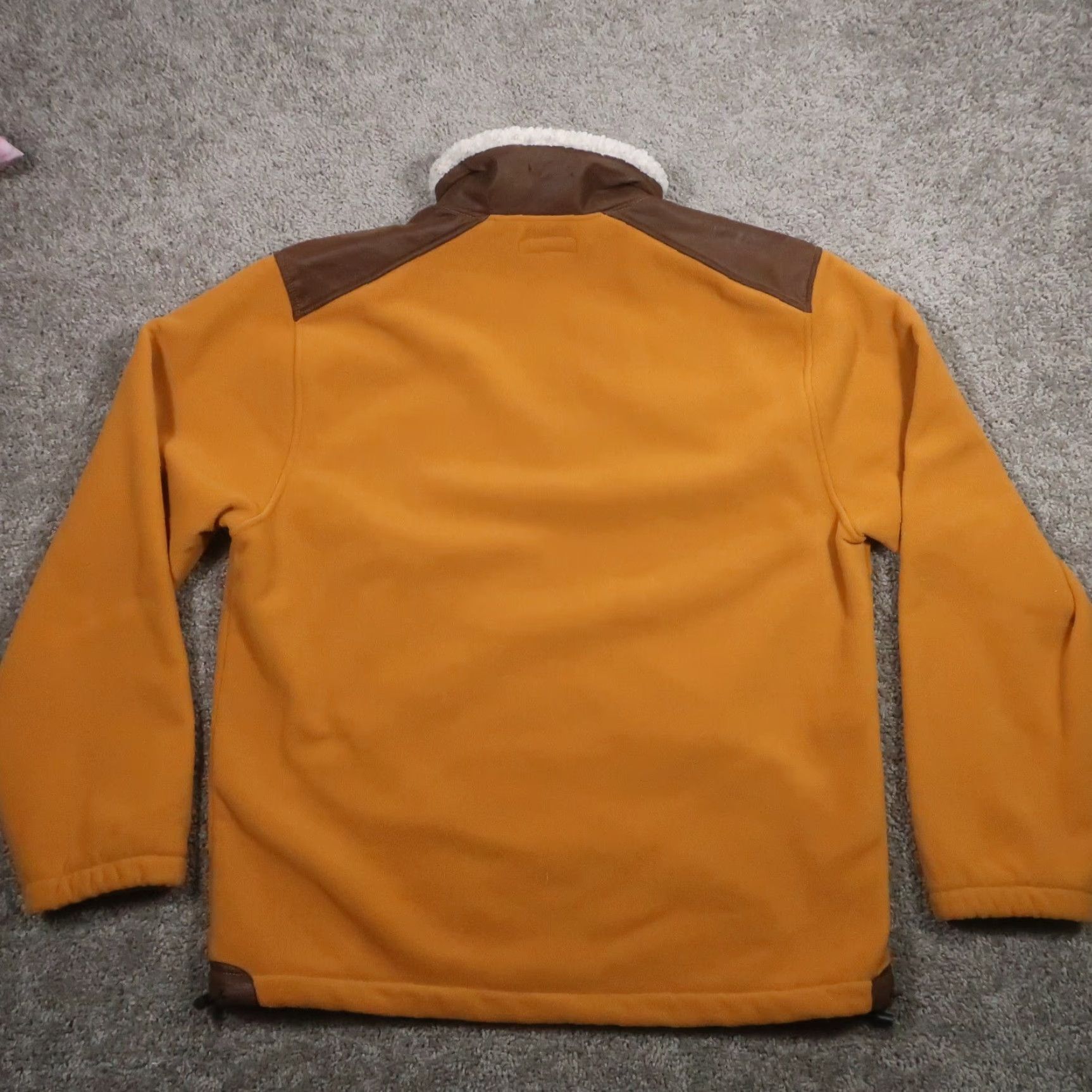 The Territory Ahead Territory Ahead Bomber Jacket Mens XL Orange Fleece Full Zip Sherpa Collar Stand-Up 90s Outdoor American Casual Workwear Size US XL / EU 56 / 4 - 2 Thumbnail
