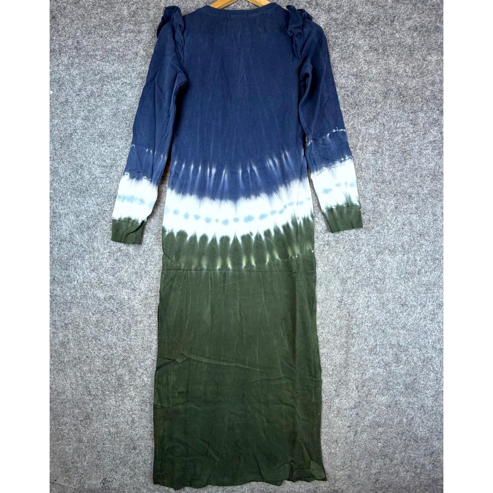 Z Supply Z Supply Ruffle Maxi Dress XS Tie Dye Black Iris Boho Beachy Size XS / US 0-2 / IT 36-38 - 2 Thumbnail