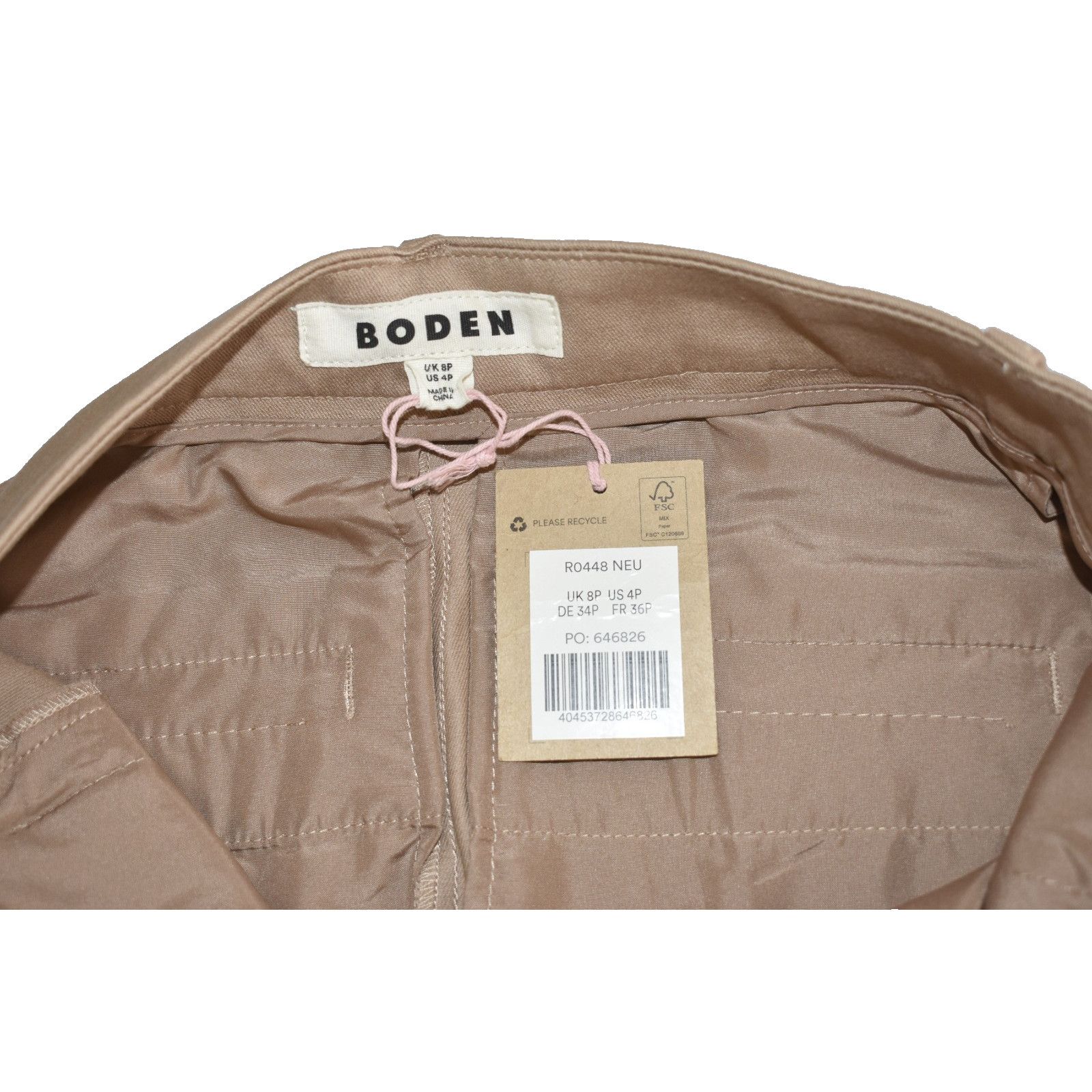 Boden NWT BODEN Neutrals Cotton Twill Petite Trouser Pants Size 4P Size 27" / US 4 / IT 40 - 4 Thumbnail