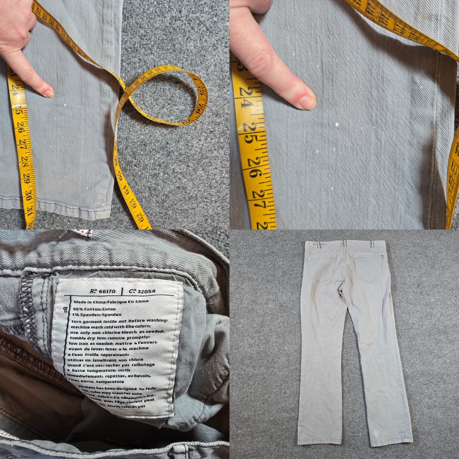 Vintage Pilcro Anthropologie Jeans Women Gray Straight Low Rise Stretch Basic Capsule Jeans Size 30" / US 8 / IT 44 - 8 Thumbnail