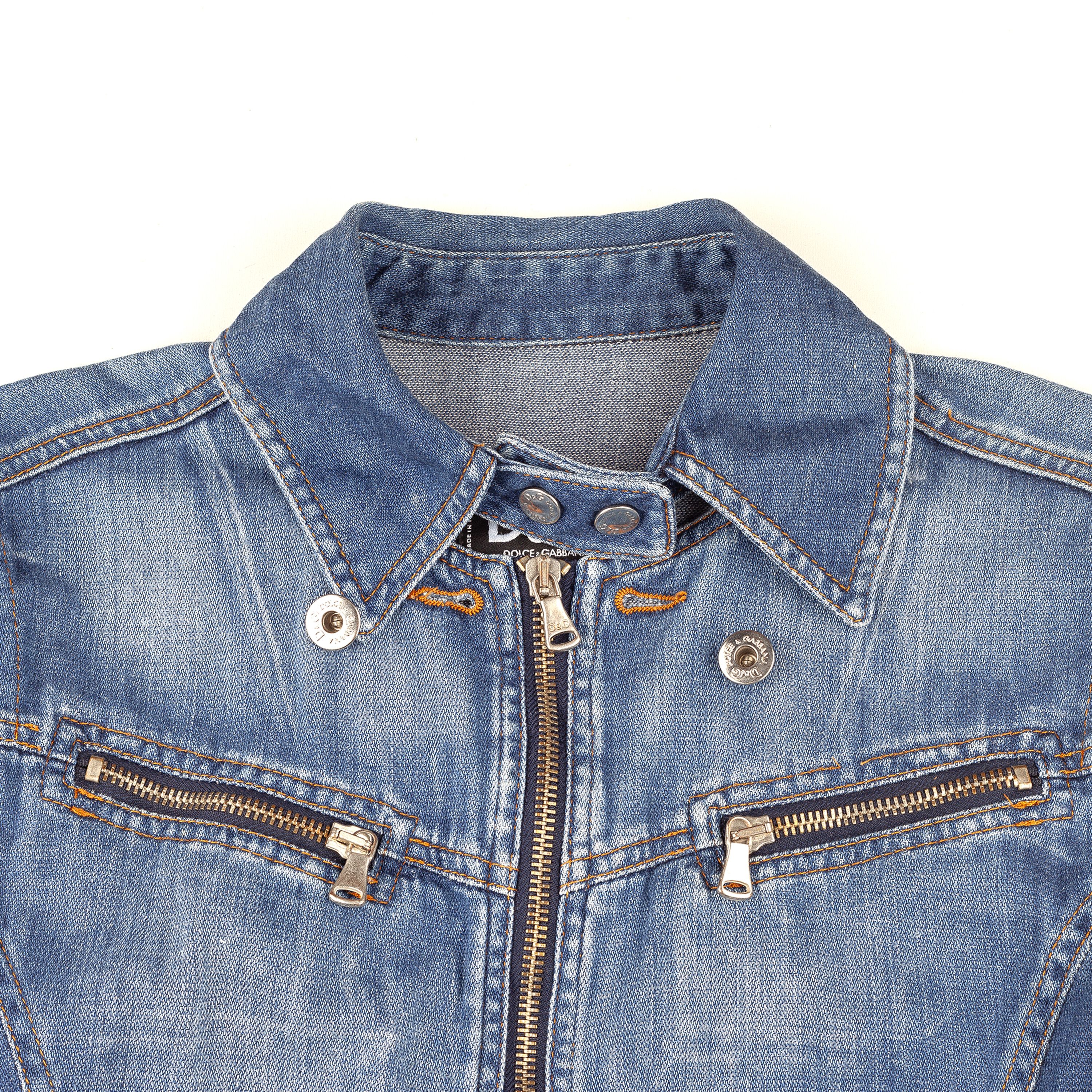 Dolce & Gabbana Dolce & Gabbana Vintage Denim Jacket (S) Size S / US 4 / IT 40 - 4 Thumbnail