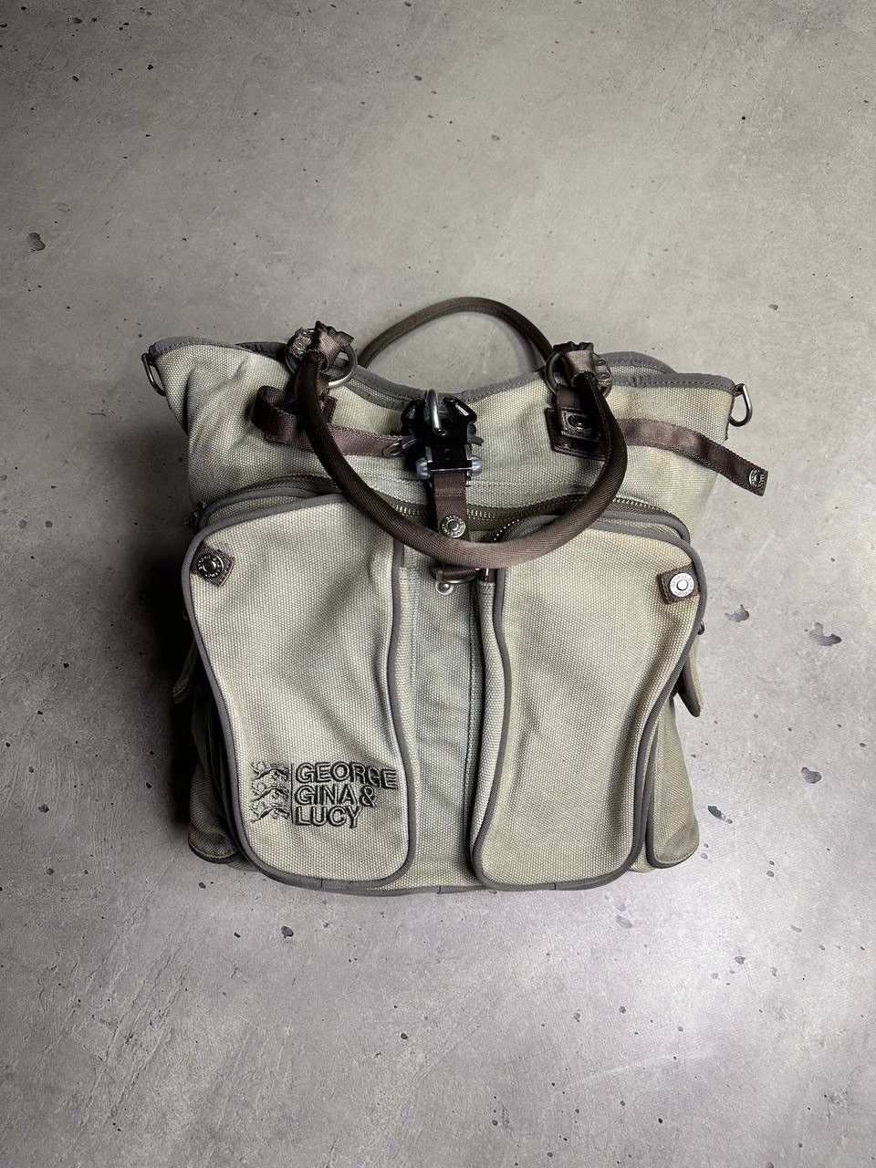 Other George Gina & Lucy Super Maria Canvas Shoulder Bag Beige Y2K Size ONE SIZE - 9 Thumbnail
