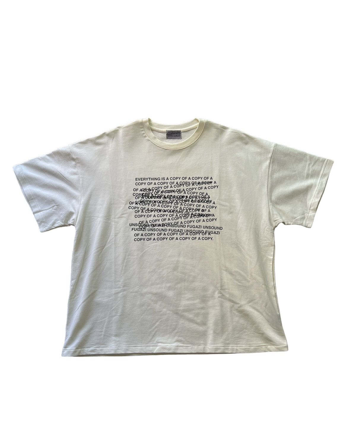 image of Fugazi x Unsound Rags "everything Is A Copy" Tee in Off White, Men's (Size XL)