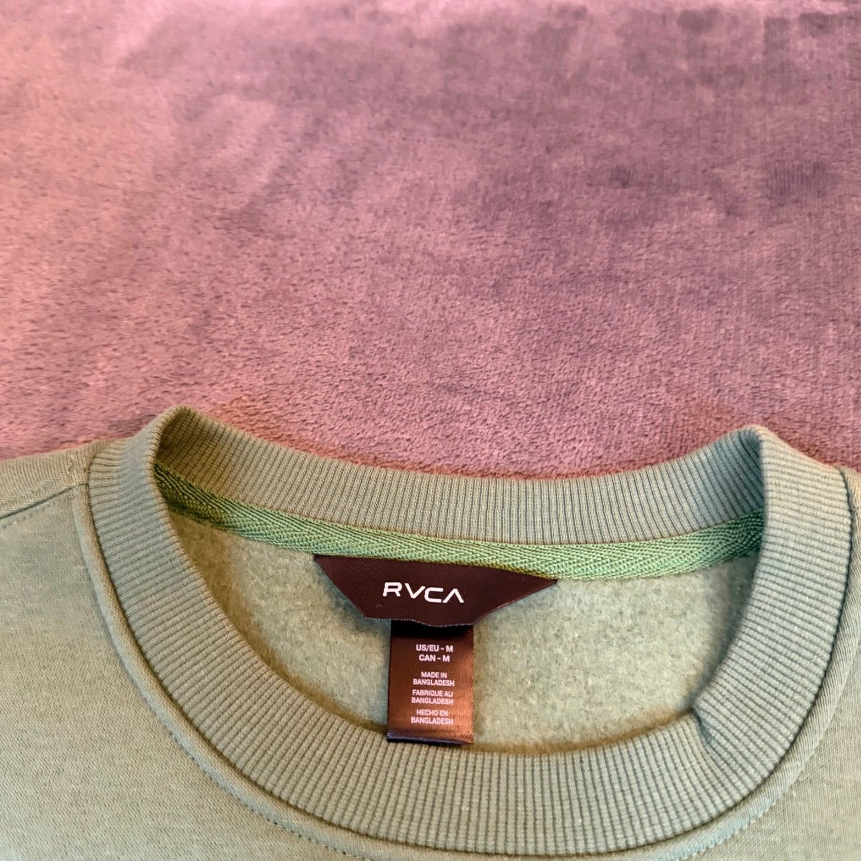 RVCA RVCA Oliver Crew Mens Sweatshirt Forest Green Graphic Logo Fleece Medium NEW Size US M / EU 48-50 / 2 - 2 Thumbnail