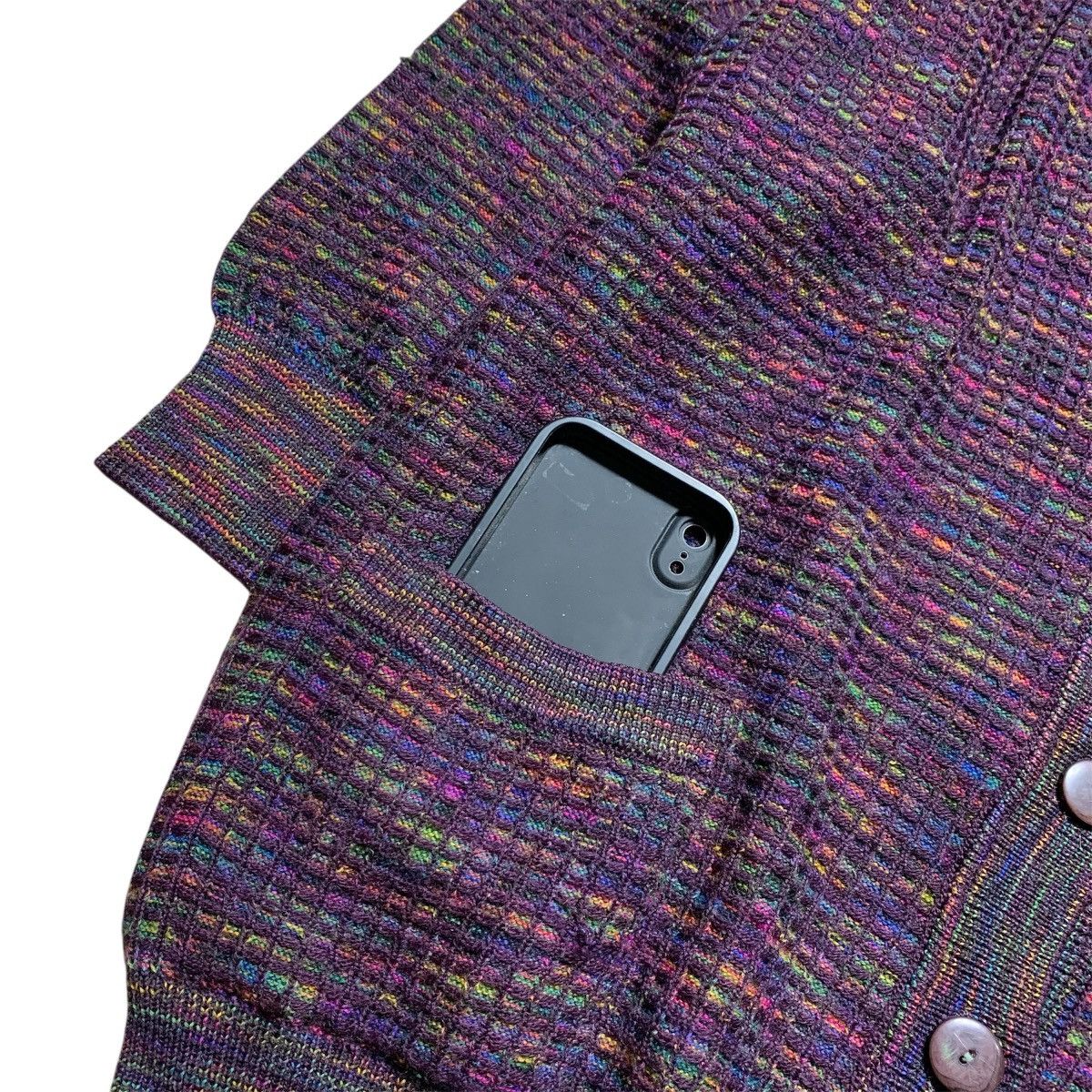 Missoni Vtg 90s Missoni Example 3D Multicolored Knit Cardigan Size US L / EU 52-54 / 3 - 4 Thumbnail