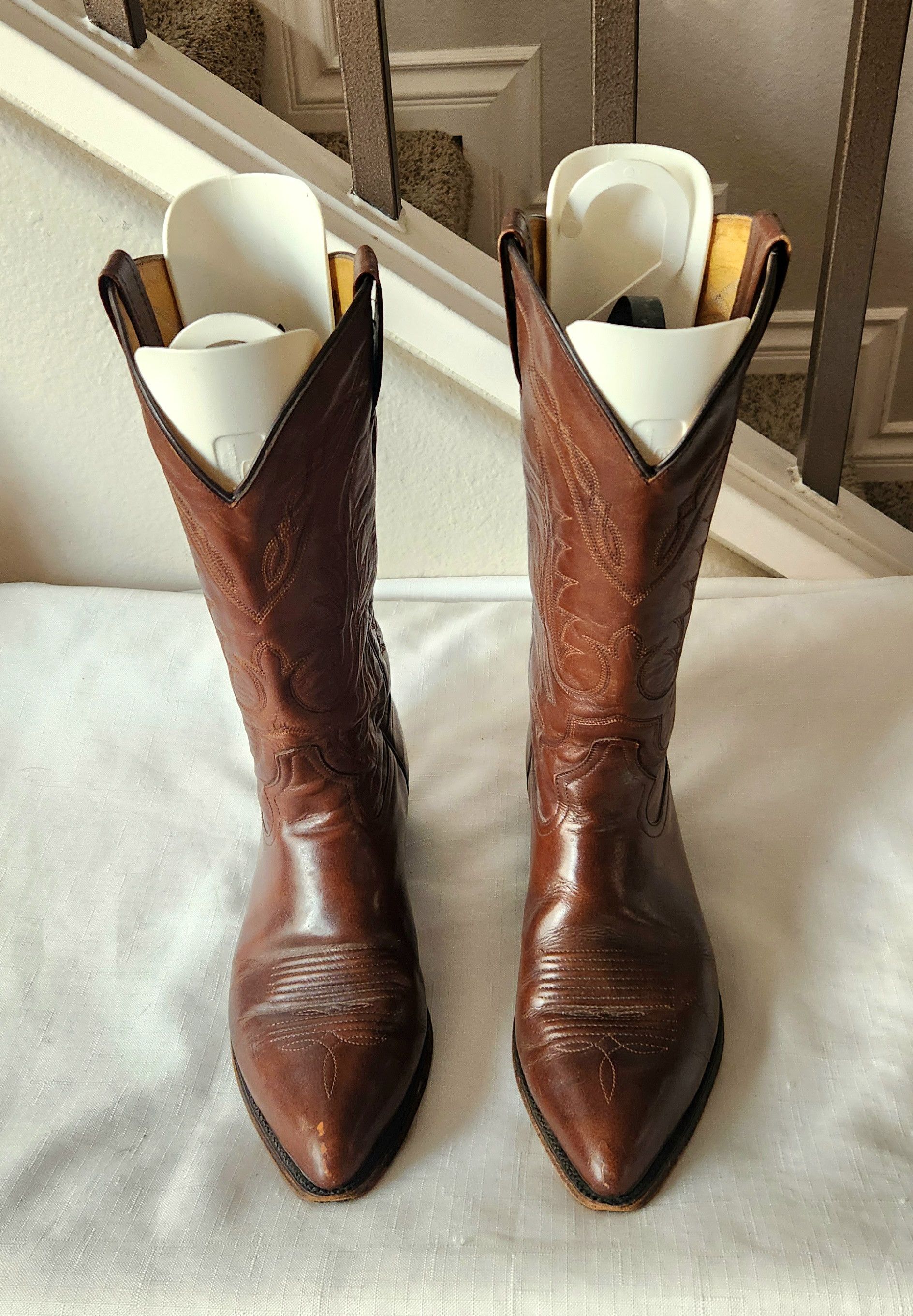 Tony Lama Tony Lama Boots Mens Size 8 EE Brown Leather Western Cowboy Size US 8.5 / EU 41-42 - 4 Thumbnail