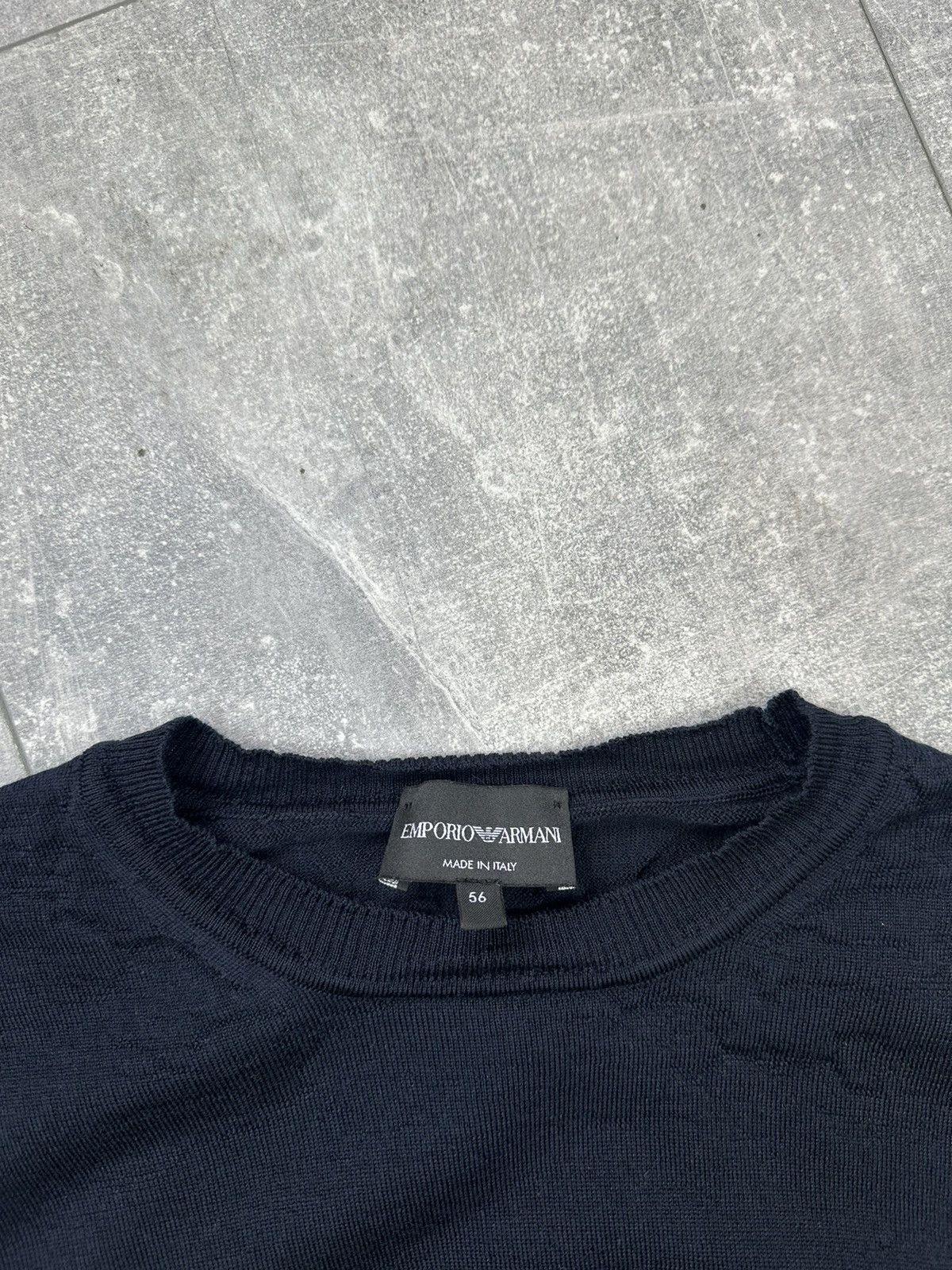 Emporio Armani Emporio Armani Dented Wool Sweater Small Logo Size US XL / EU 56 / 4 - 8 Thumbnail