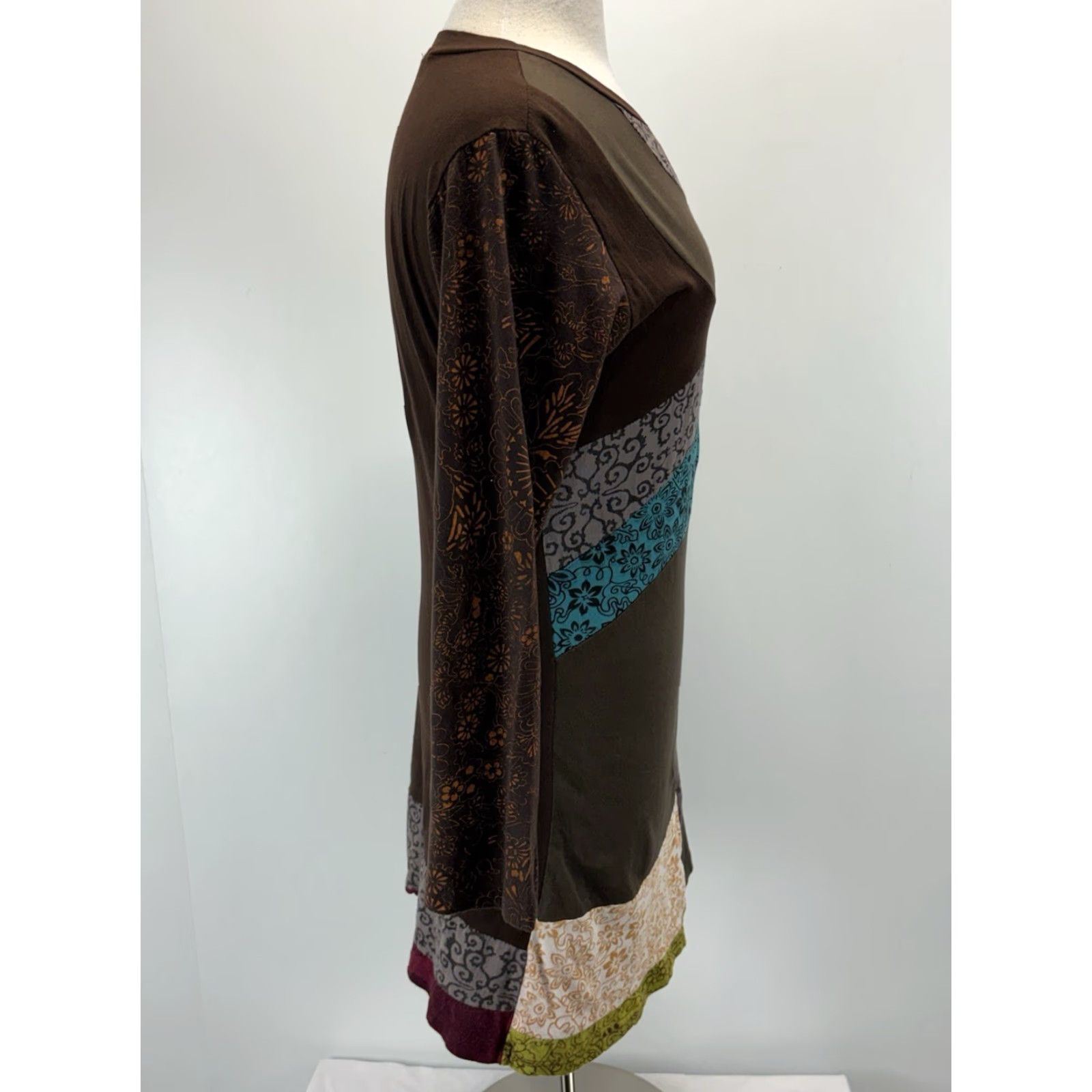 Kathmandu KATHMANDU Kathmandu 100% Cotton Mini Dress Brown M L Hippie Boho Courtship? Not applicable Size M / US 6-8 / IT 42-44 - 3 Thumbnail