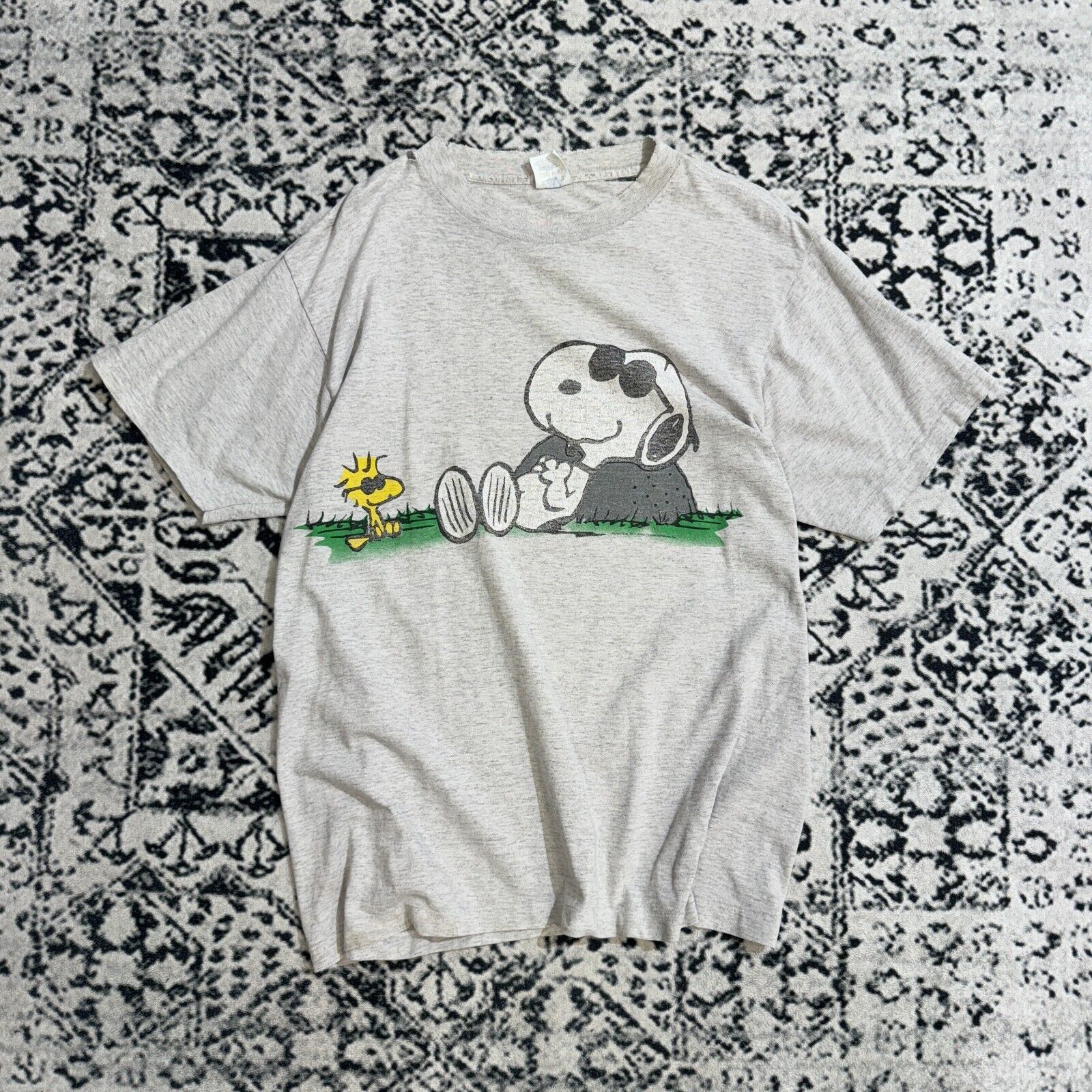 Vintage Gray Cotton T-Shirt Size L Snoopy 1971 Fashion Collectibl Size US L / EU 52-54 / 3 - 1 Thumbnail