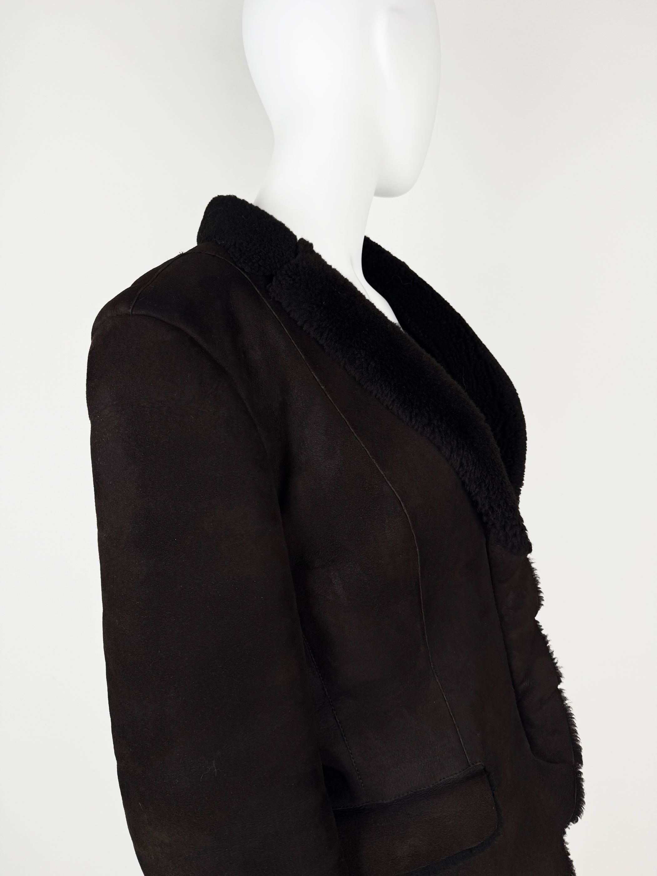 Gucci Gucci Tom Ford Shearling Fur Leather Jacket 90s Suede Brown Size M / US 6-8 / IT 42-44 - 3 Thumbnail
