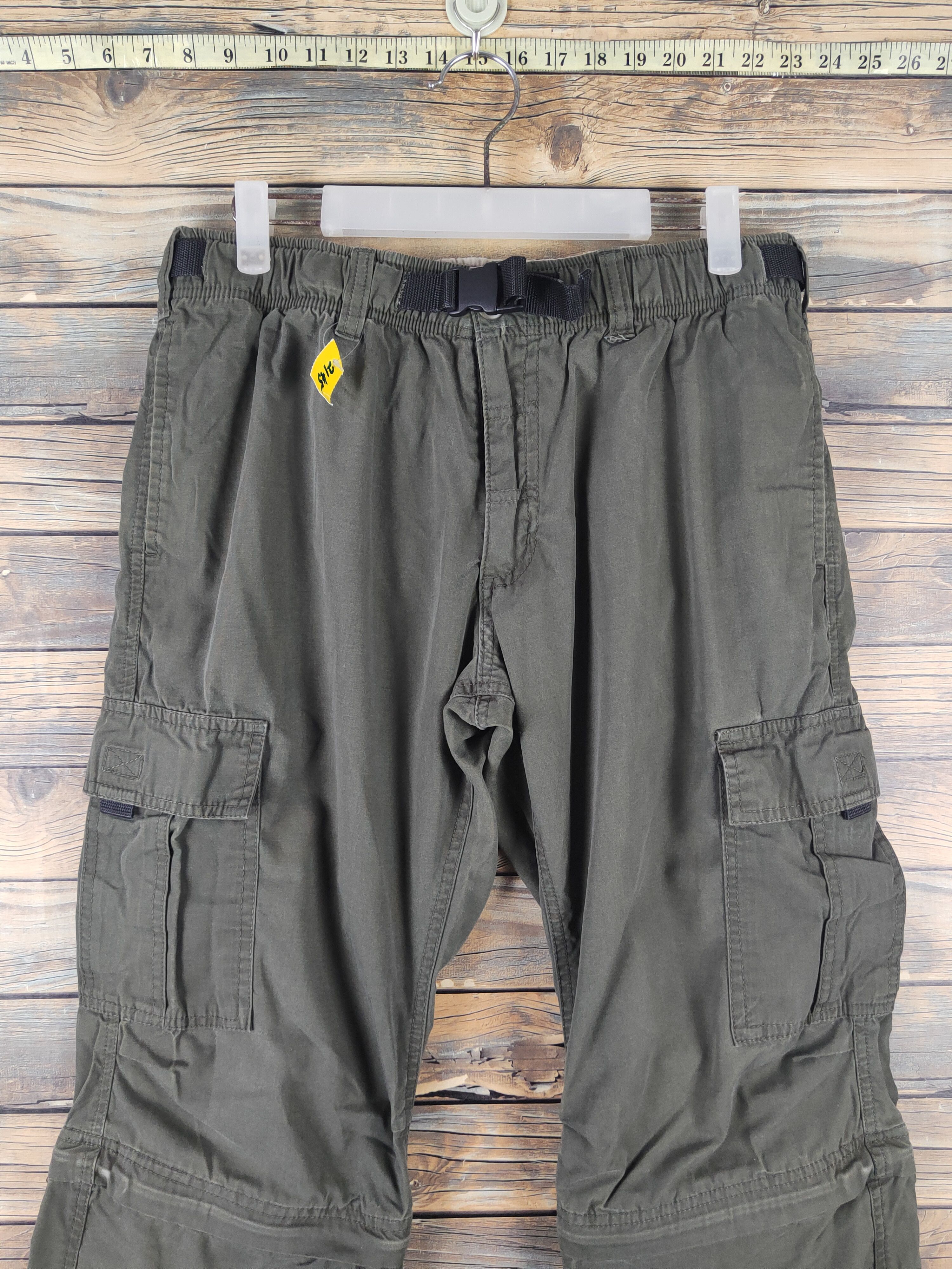 Japanese Brand DL Japanese Brand Dark Olive Multipocket Cargo Pants #2145 Size US 32 / EU 48 - 2 Thumbnail