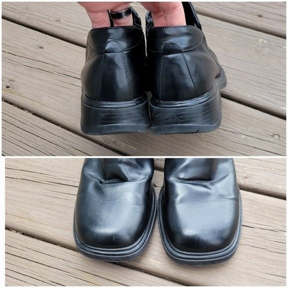 Vintage Vintage 90s y2k Bratz Black Faux Vegan Leather Chunky Heel S Size US 9 / IT 39 - 2 Thumbnail