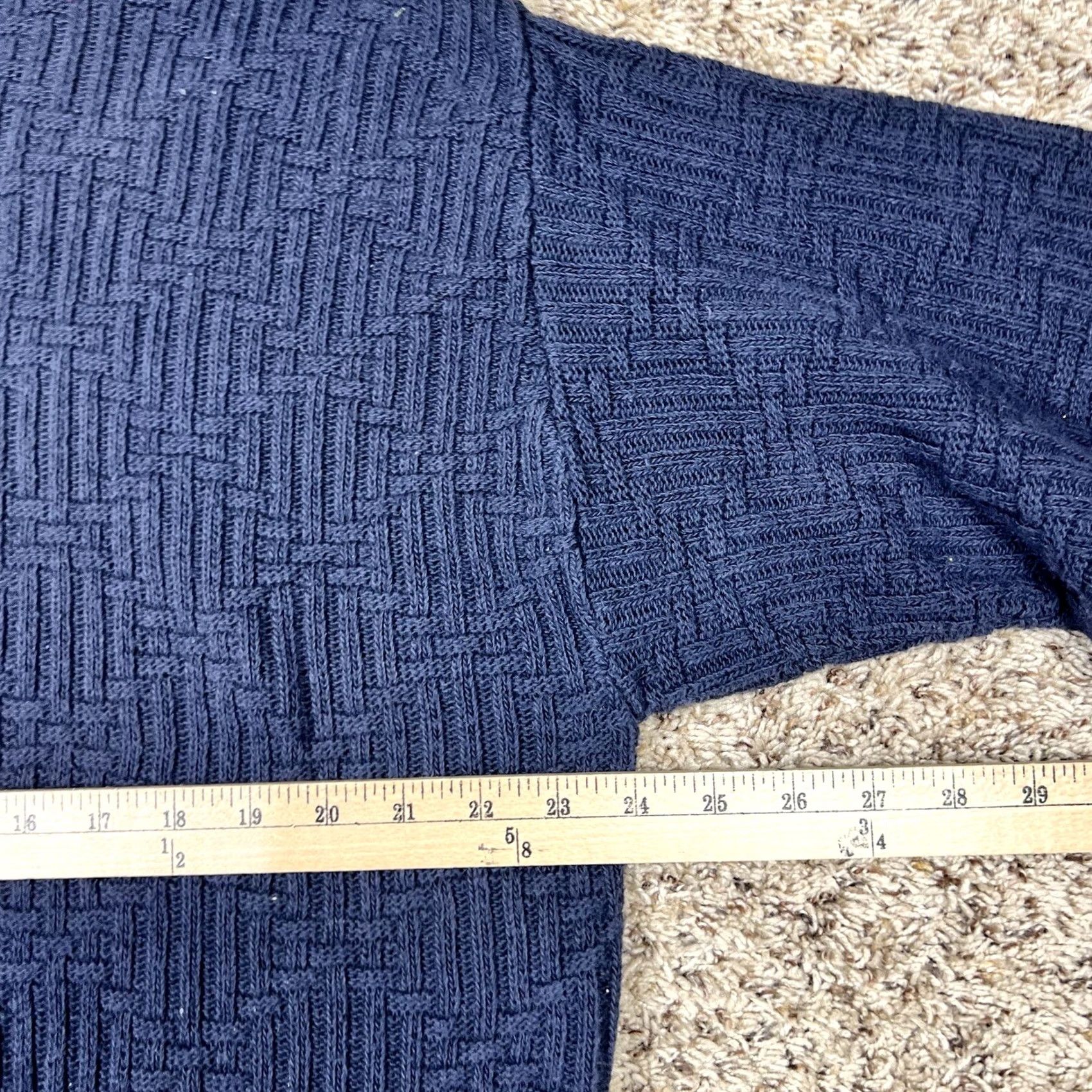 Vintage VINTAGE John Weitz Heavyweight Sweater Mens Large Blue Pullover Sweater 90s Classic Knit Cotton Ret Size US L / EU 52-54 / 3 - 7 Thumbnail
