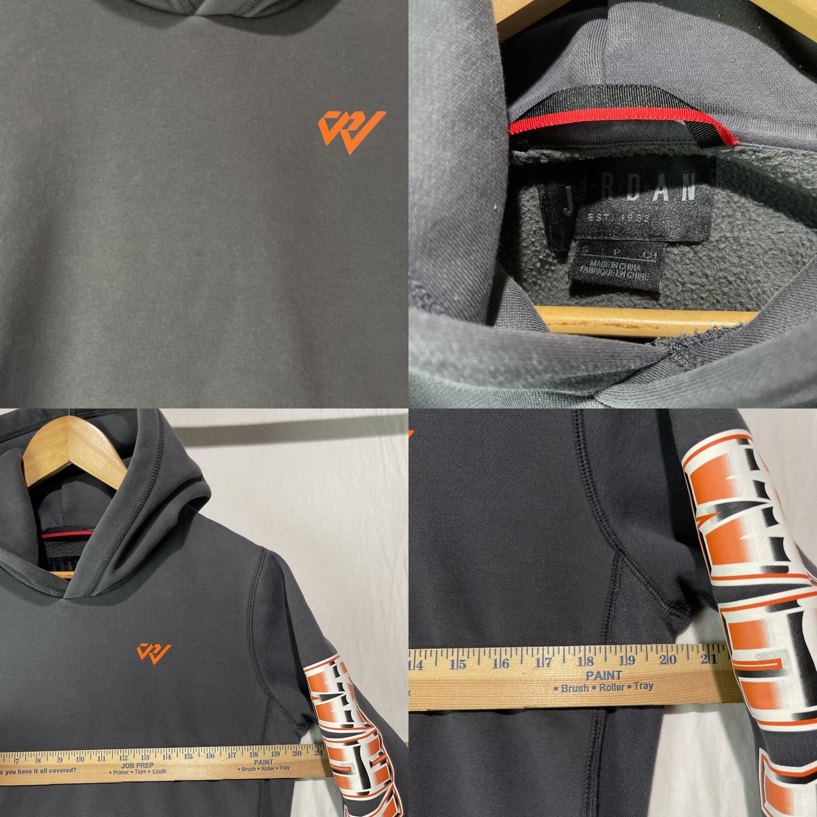 Jordan Brand Air Jordan Hoodie Mens S Gray Graphic Print Why Not Russell Westbrook Fleece City Sports Retro Player Logo Pullover Size US S / EU 44-46 / 1 - 8 Thumbnail