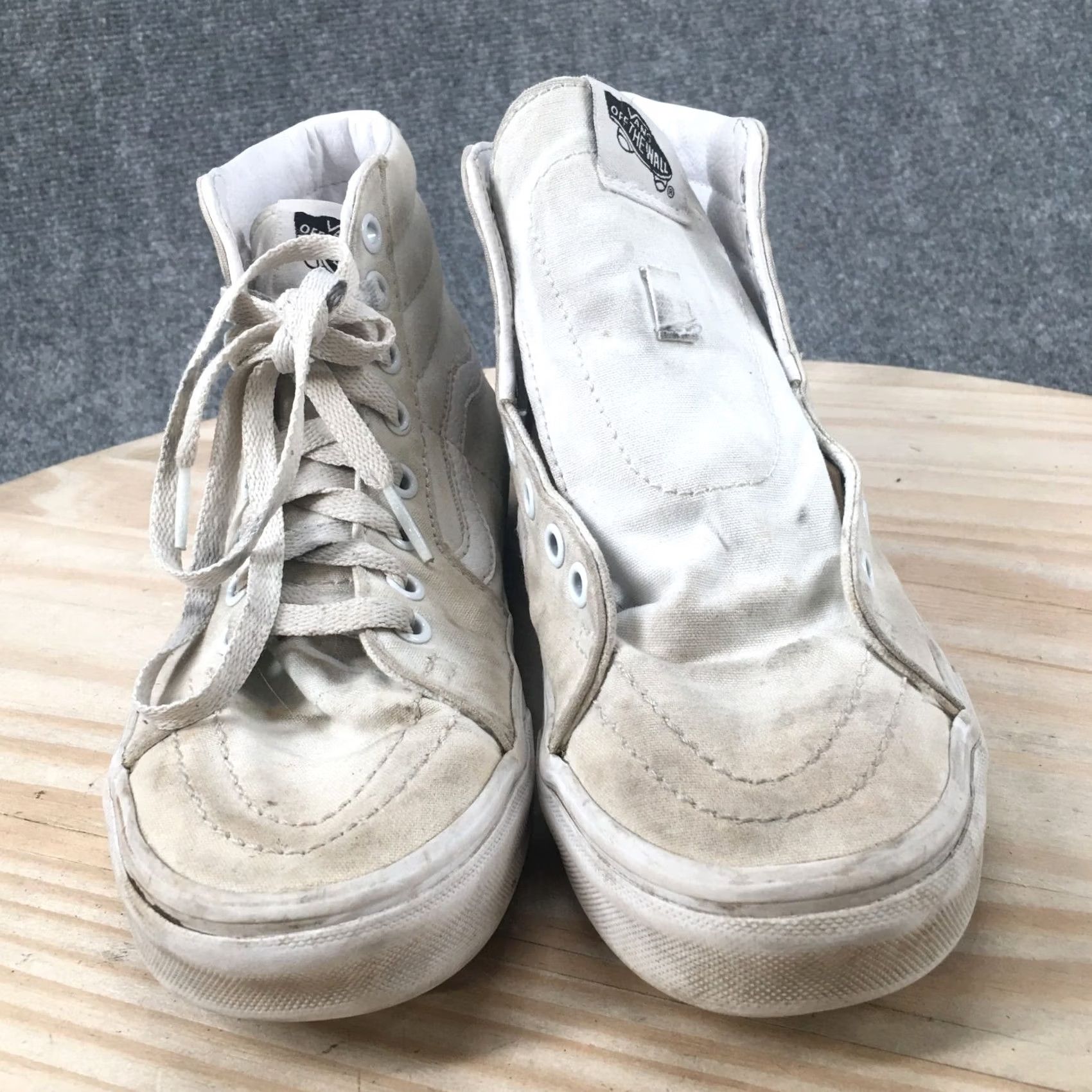Vans VANS Old Skool High Top Skate Sneakers White Canvas Mens 6 Womens 7.5 Shoes Size M / US 6-8 / IT 42-44 - 6 Thumbnail