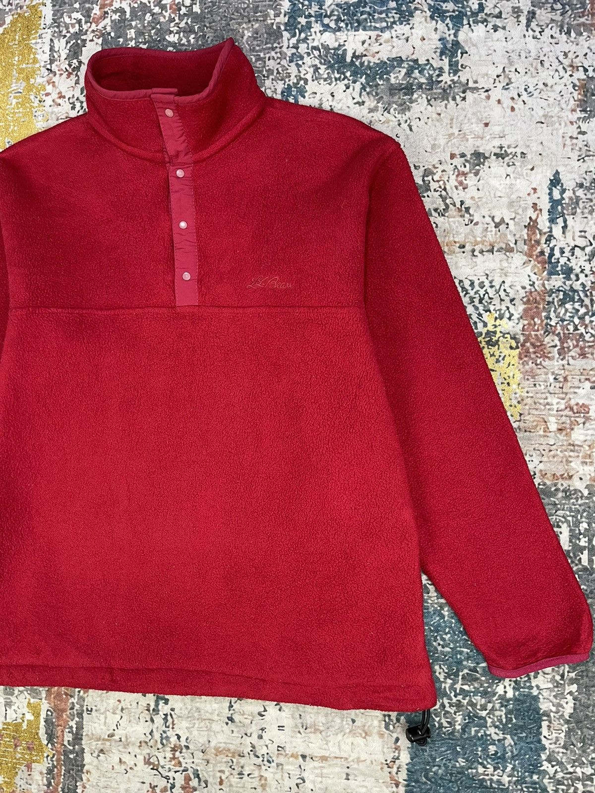 L.L. Bean Vtg LL Bean Half Button Up Fleece Pull Over Size US M / EU 48-50 / 2 - 3 Thumbnail