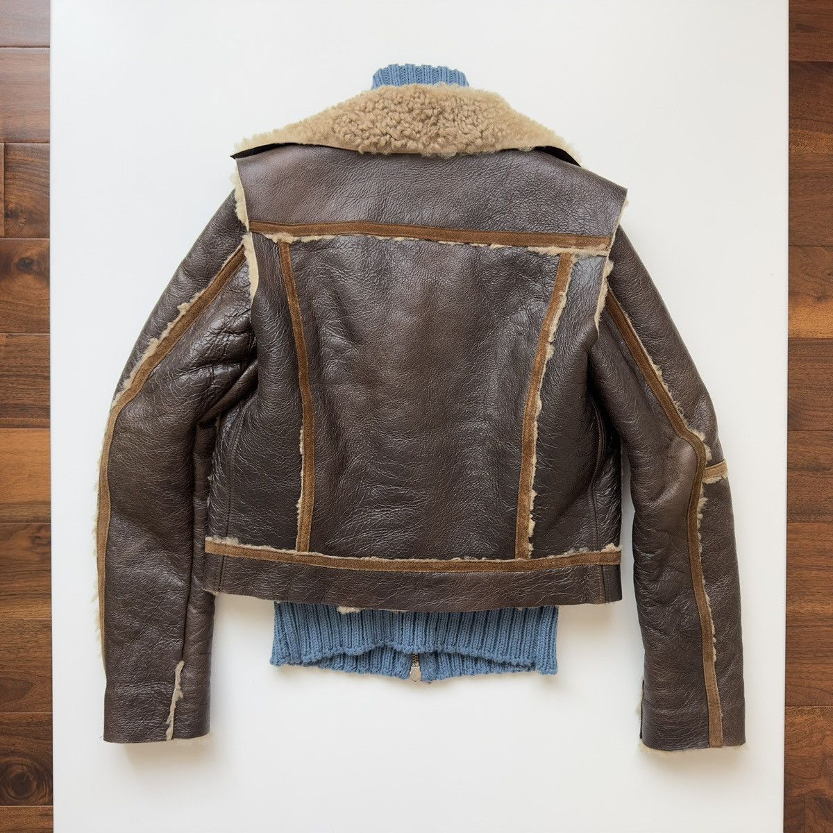 Dsquared2 Dsquared2 F/W 2002 Hybrid Knit & Leather Jacket Size US M / EU 48-50 / 2 - 7 Thumbnail