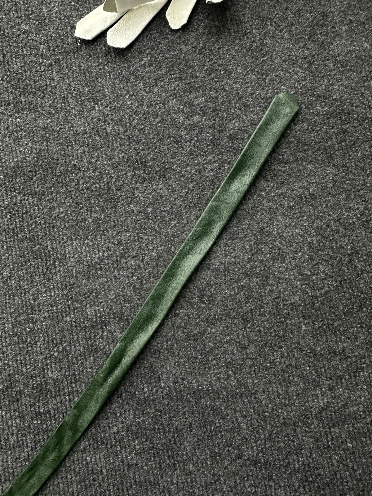 Other 🚨 LEATHER GREEN ITALY TIE LUXURY VNTG RARE OLD MONEY Size ONE SIZE - 8 Thumbnail