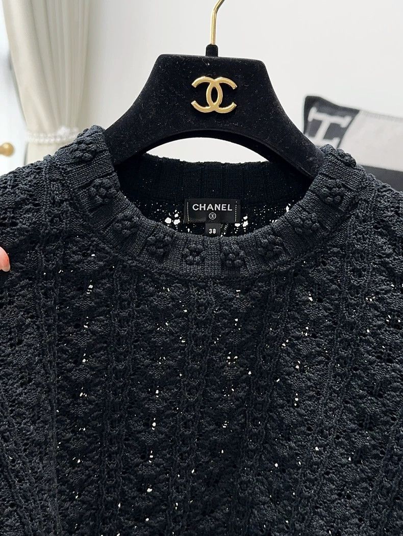Chanel Chanel 24P black three-dimensional embossed double C long- Size XS / US 0-2 / IT 36-38 - 4 Thumbnail