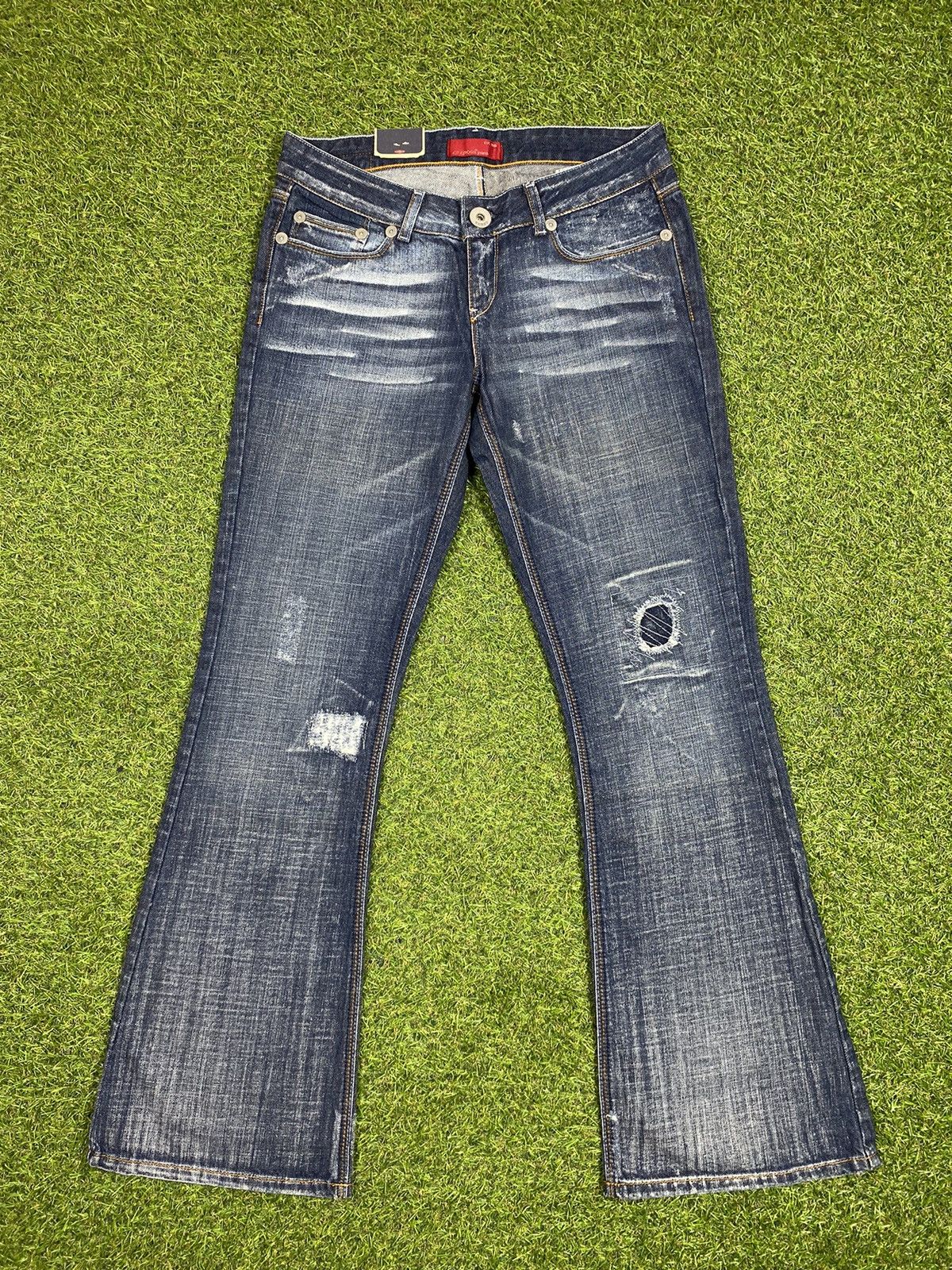 Japanese Brand × Vintage Vintage 90s Flared jeans faded streetwear size 29x32 Size 29" - 1 Thumbnail
