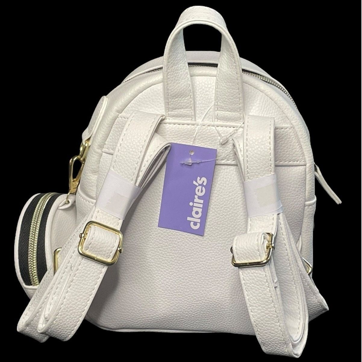 Other Claire's White Mini Backpack and Coin Purse with Rainbows Size ONE SIZE - 3 Thumbnail