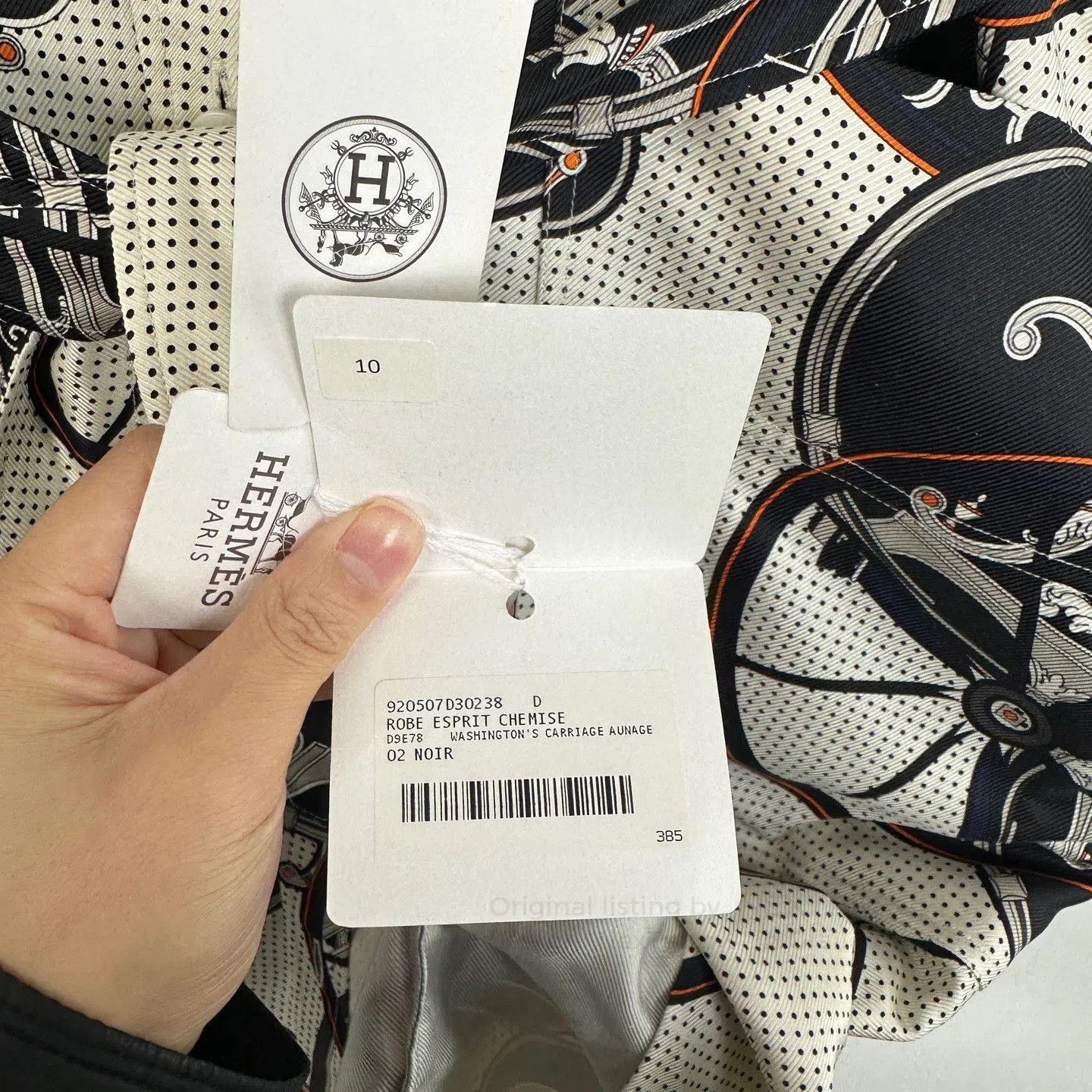 Hermes Hermes Women's Carriage Print Silk Dress. Size S / US 4 / IT 40 - 7 Thumbnail