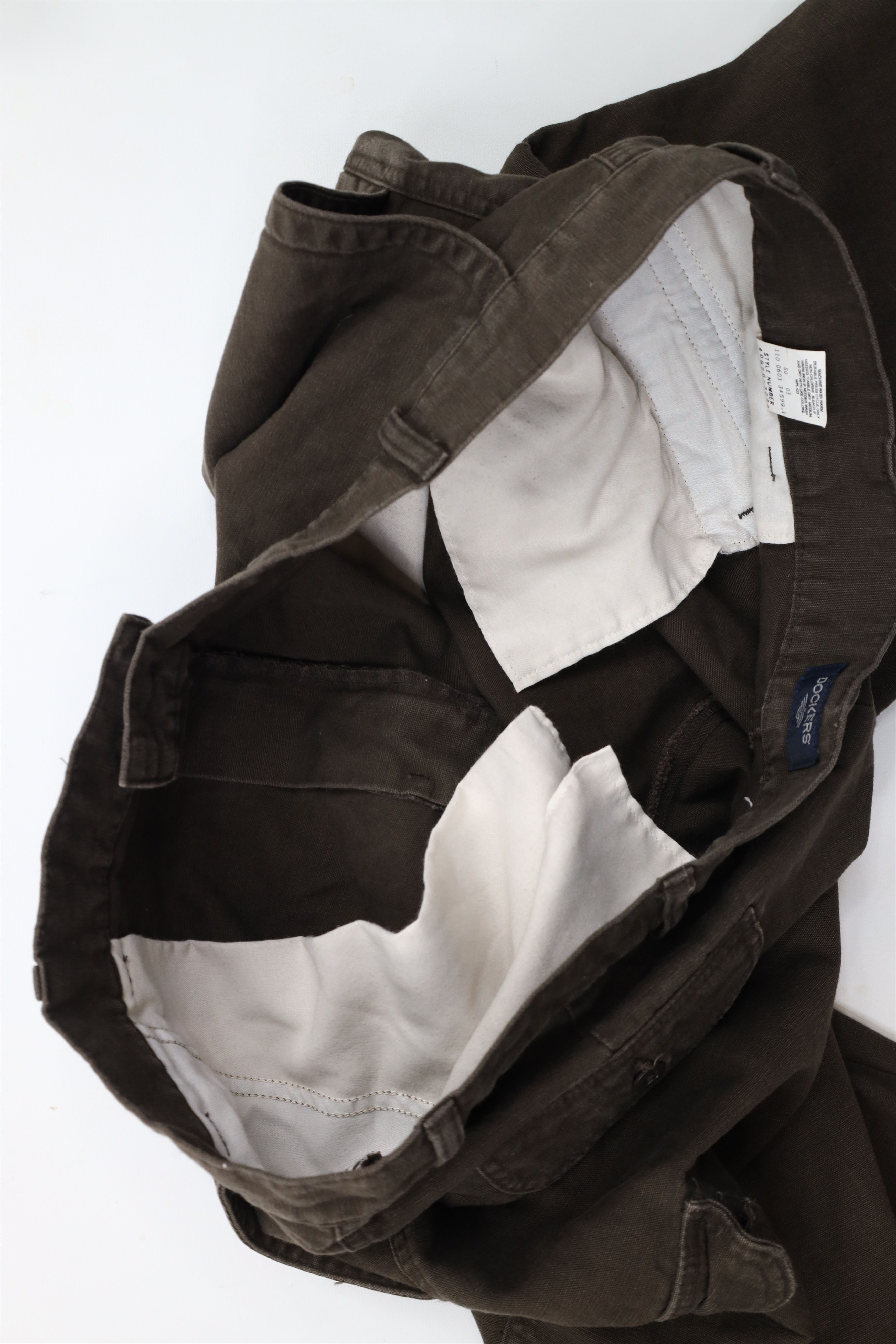Dockers × Vintage Vintage Y2K Dockers Streetwear Wide Leg Canvas Cargo Pants Size US 40 / EU 56 - 9 Thumbnail