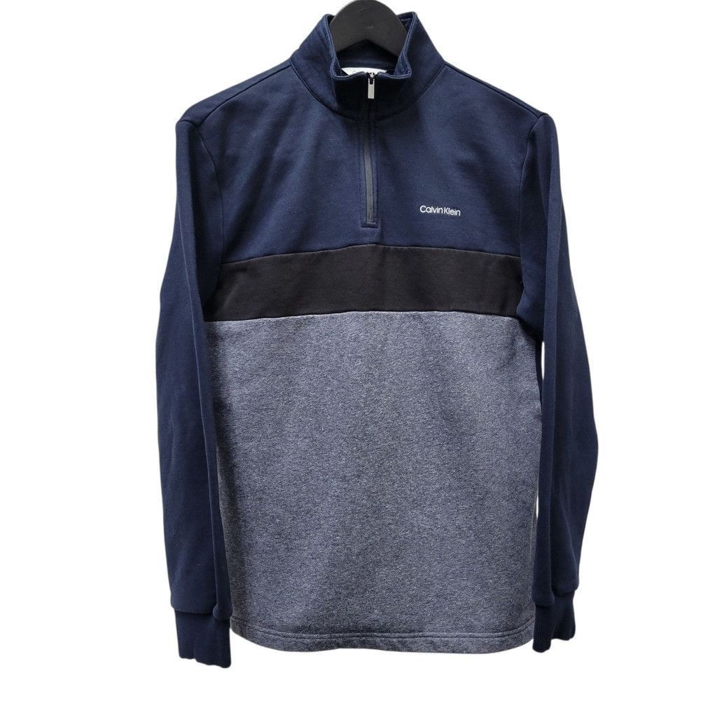 Calvin Klein Calvin Klein Men's Colorblock Quarter-Zip Long-Sleeves Size US S / EU 44-46 / 1 - 1 Thumbnail