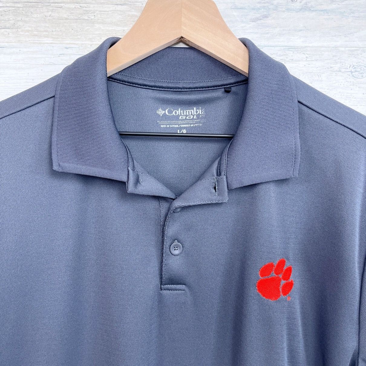 Columbia Clemson University Tigers Columbia Golf Tech Polo Shirt L Size US L / EU 52-54 / 3 - 2 Thumbnail