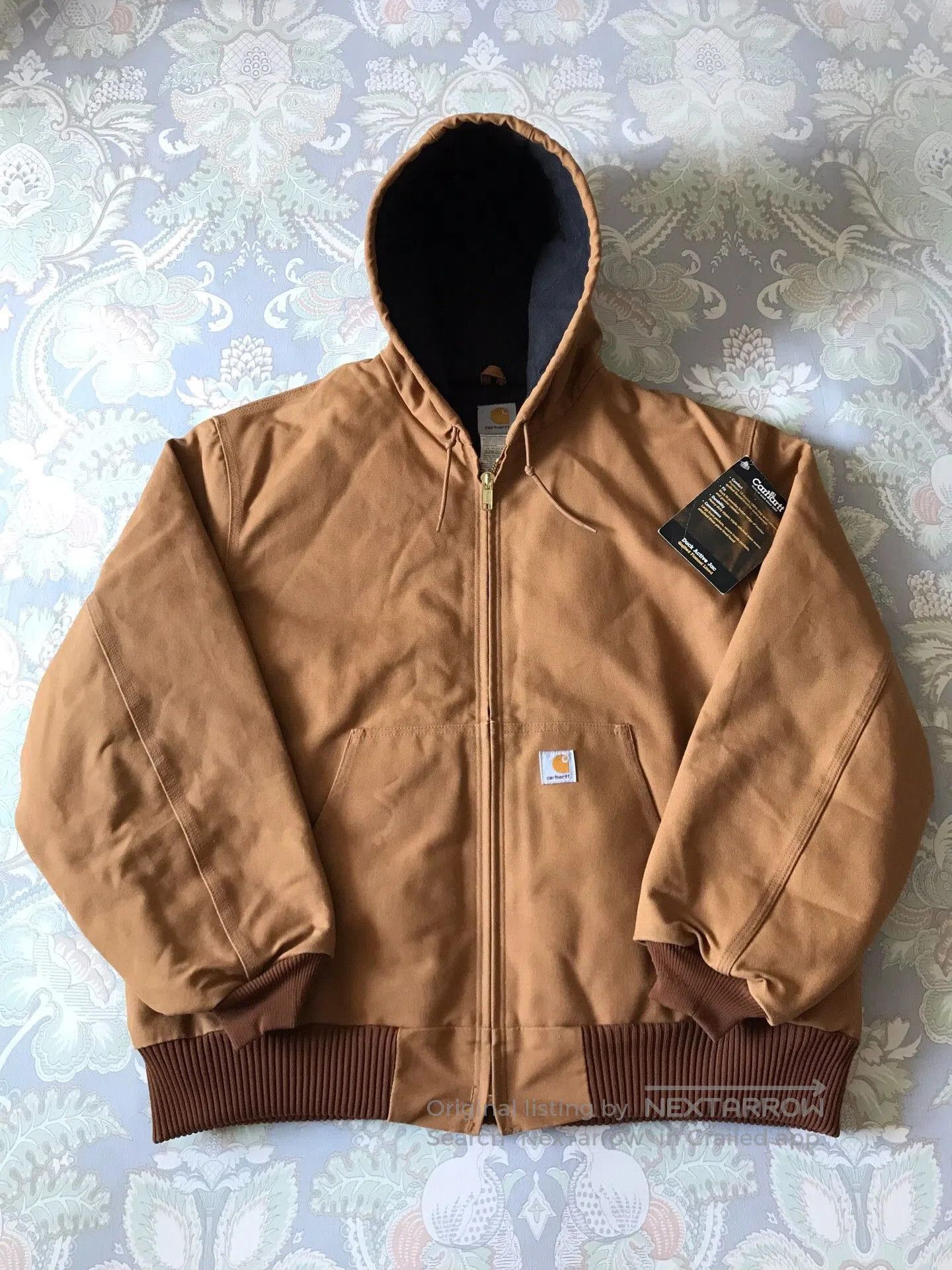 Carhartt Carhartt J140 Brown Hooded Work Jacket. Size US XL / EU 56 / 4 - 1 Thumbnail