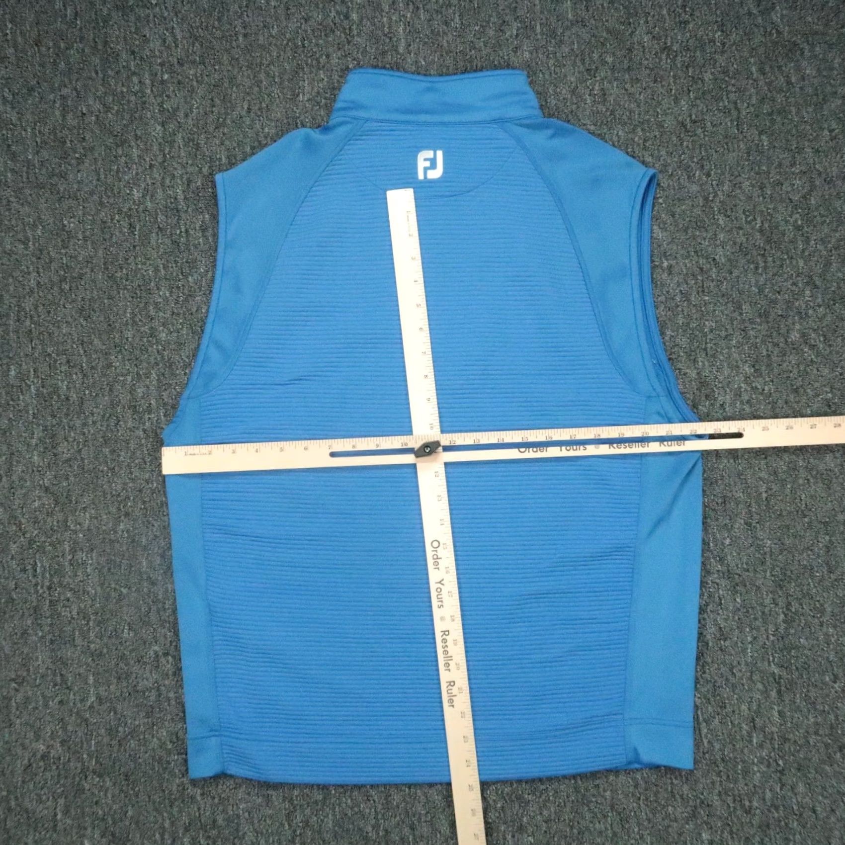 Footjoy FootJoy Vest Mens L Blue Golf Quarter Zip Sleeveless Stretch Ribbted Size US L / EU 52-54 / 3 - 7 Thumbnail