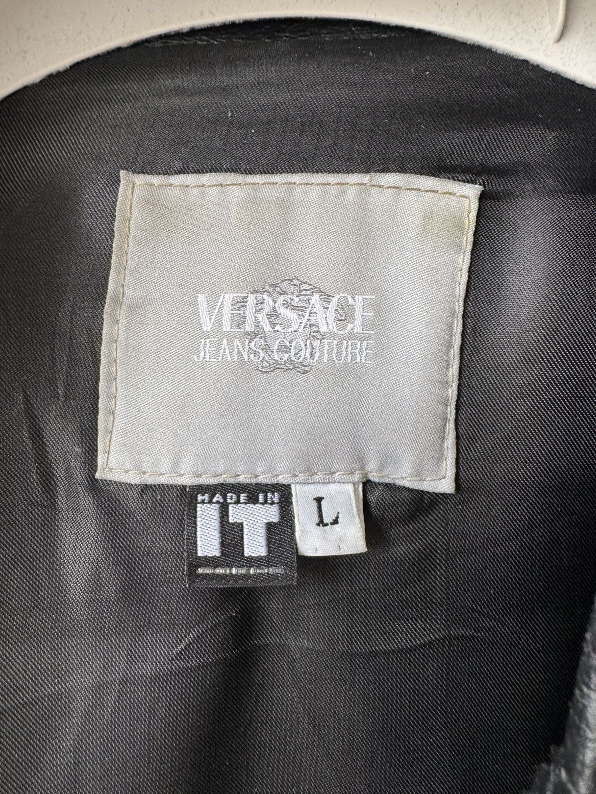 Versace Jeans Couture Versace Jeans Couture Vintage Men's Black Leather Jacket Size US L / EU 52-54 / 3 - 10 Thumbnail