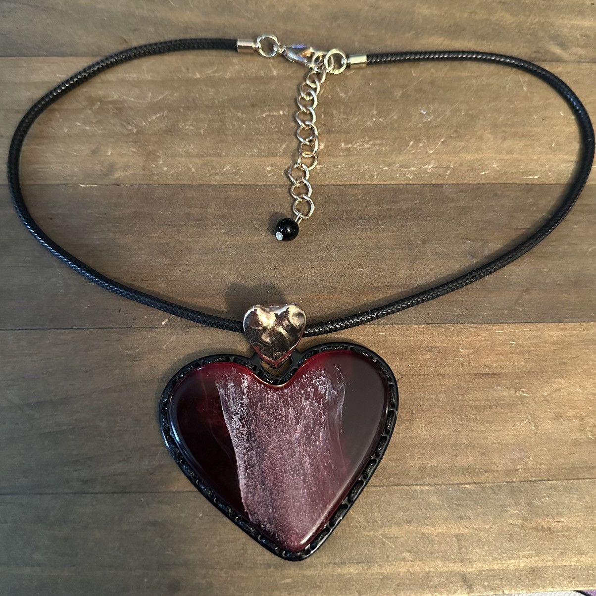 Other Large red resin heart pendant necklace Size ONE SIZE - 5 Thumbnail