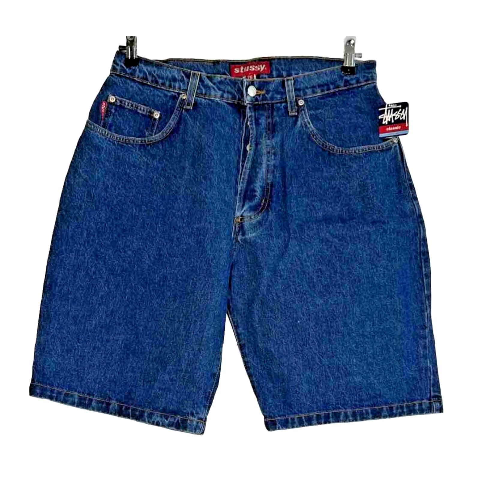 【USA製】stussy denim shorts 90s Stussy Clothing Mens Stussy Shorts VINTAGE Stussy Denim Shorts 36
