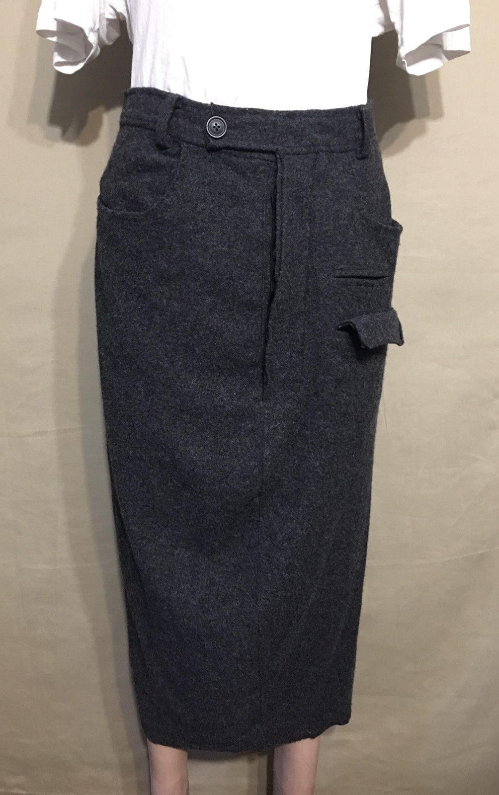 Rundholz RUNDHOLZ Black Label Grey Wool Designer Skirt S Size 26" / US 2 / IT 38 - 1 Thumbnail