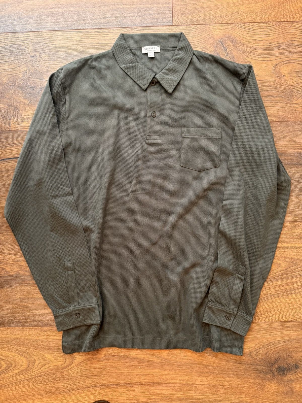 Sunspel Sunspel Longsleeve Riviera Polo - Size L Size US L / EU 52-54 / 3 - 3 Thumbnail
