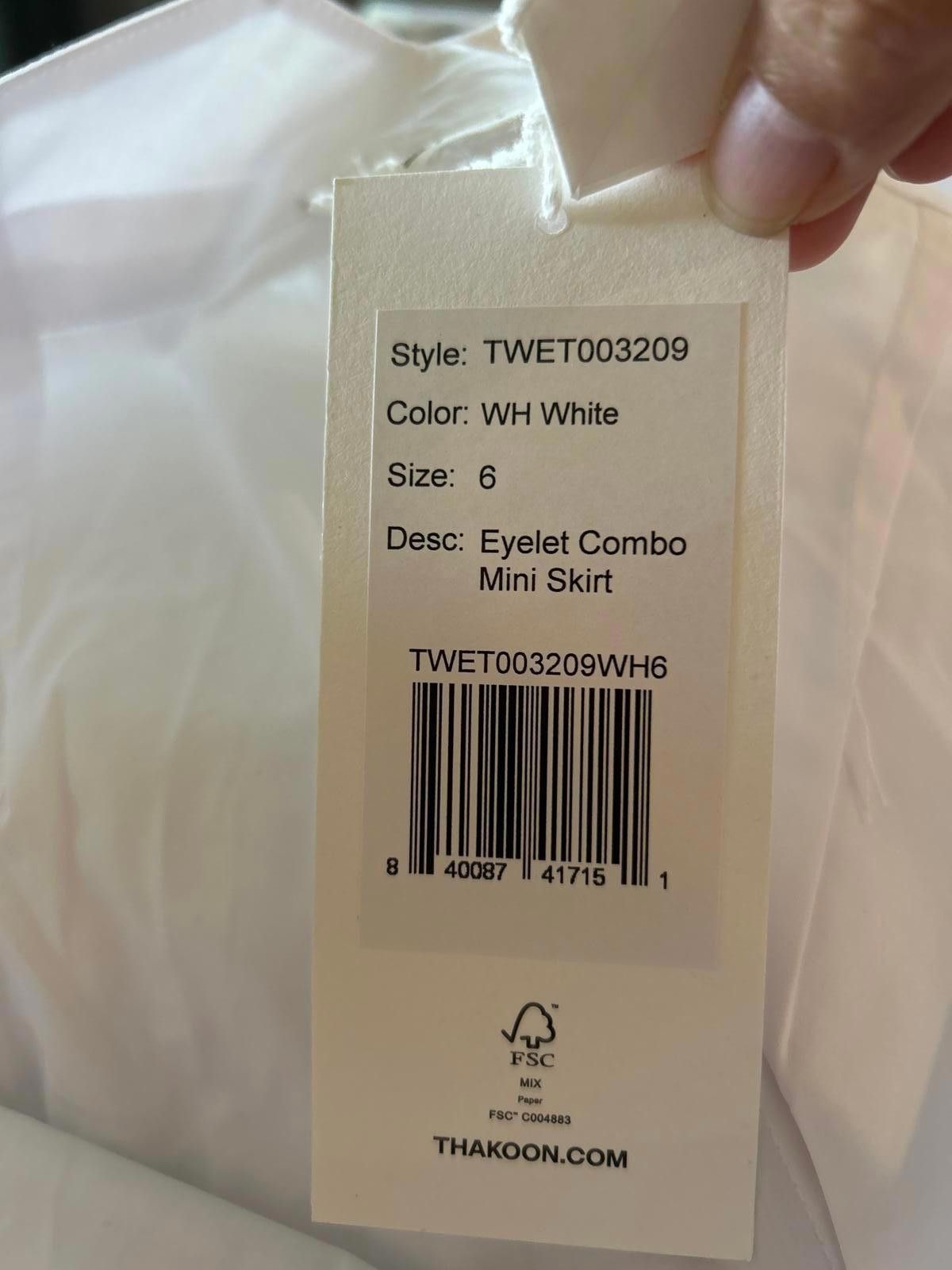 Designer NWT Thakoon Womens Skirt Sz 6 White Eyelet Combo Fairycore Size 28" / US 6 / IT 42 - 5 Thumbnail