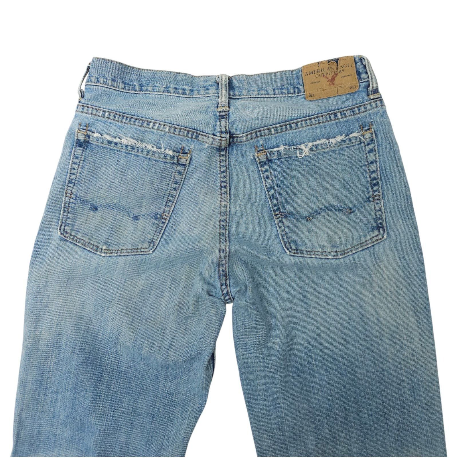 American Eagle Outfitters American Eagle Straight Leg Jeans 31x32 (Fit 31x31.5) Distre Size US 31 - 13 Thumbnail