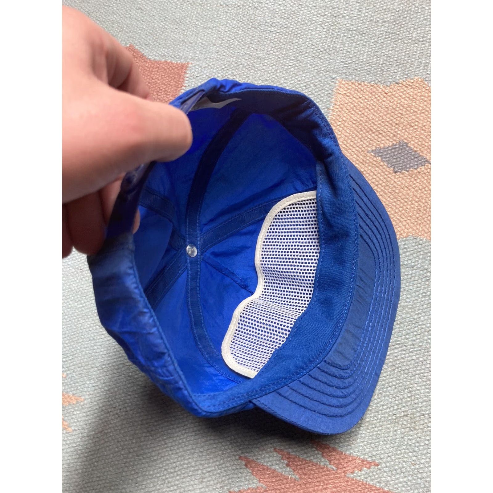 Avenue VINTAGE 90s Park Avenue SnapBack Hat Nylon Blue Lightweight Adjustable Men USA Cap Size US M / EU 48-50 / 2 - 6 Thumbnail