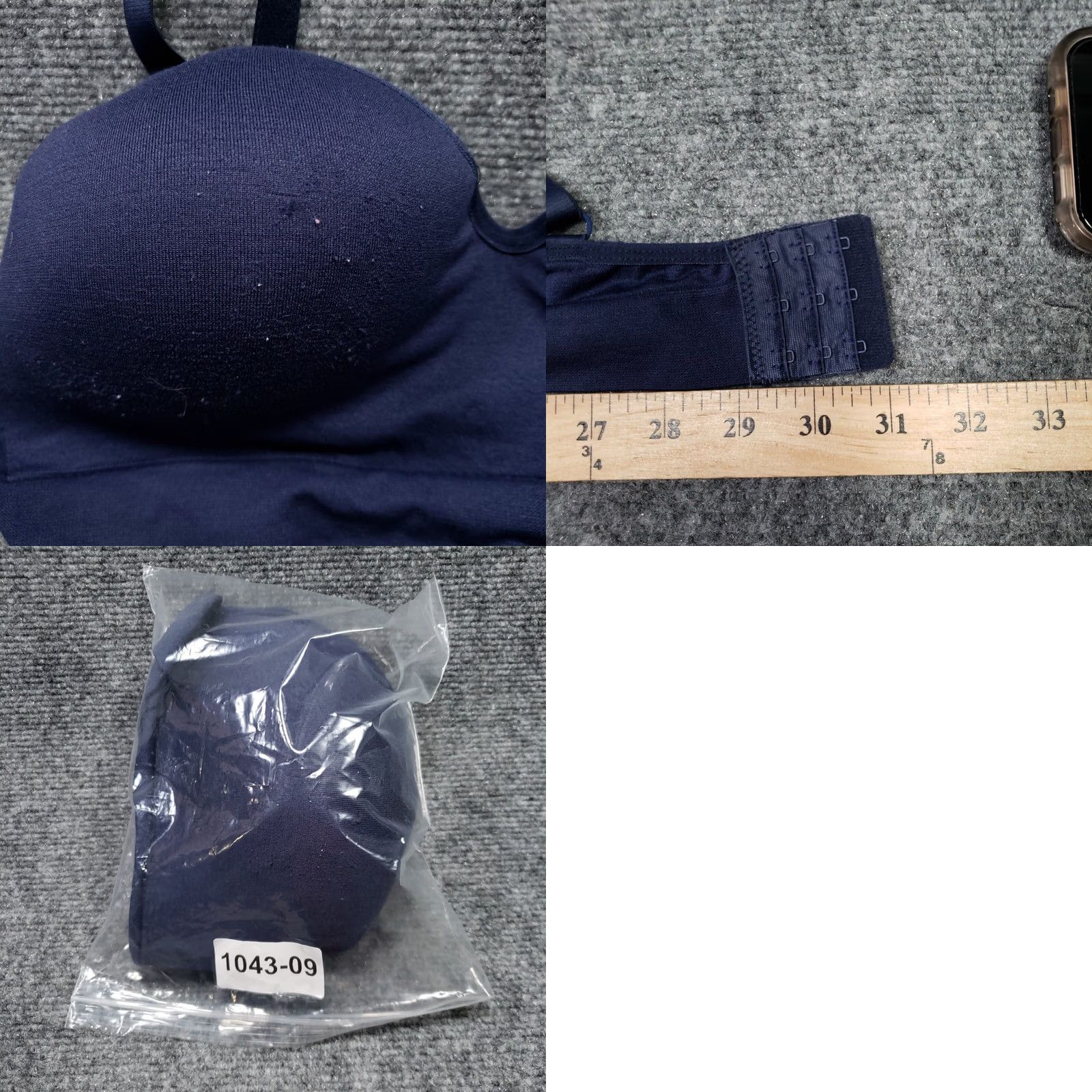Nautica Nautica Bra Womens 38C Blue Push Up Padded Wireless Polyester Blend Strap Size ONE SIZE - 8 Thumbnail