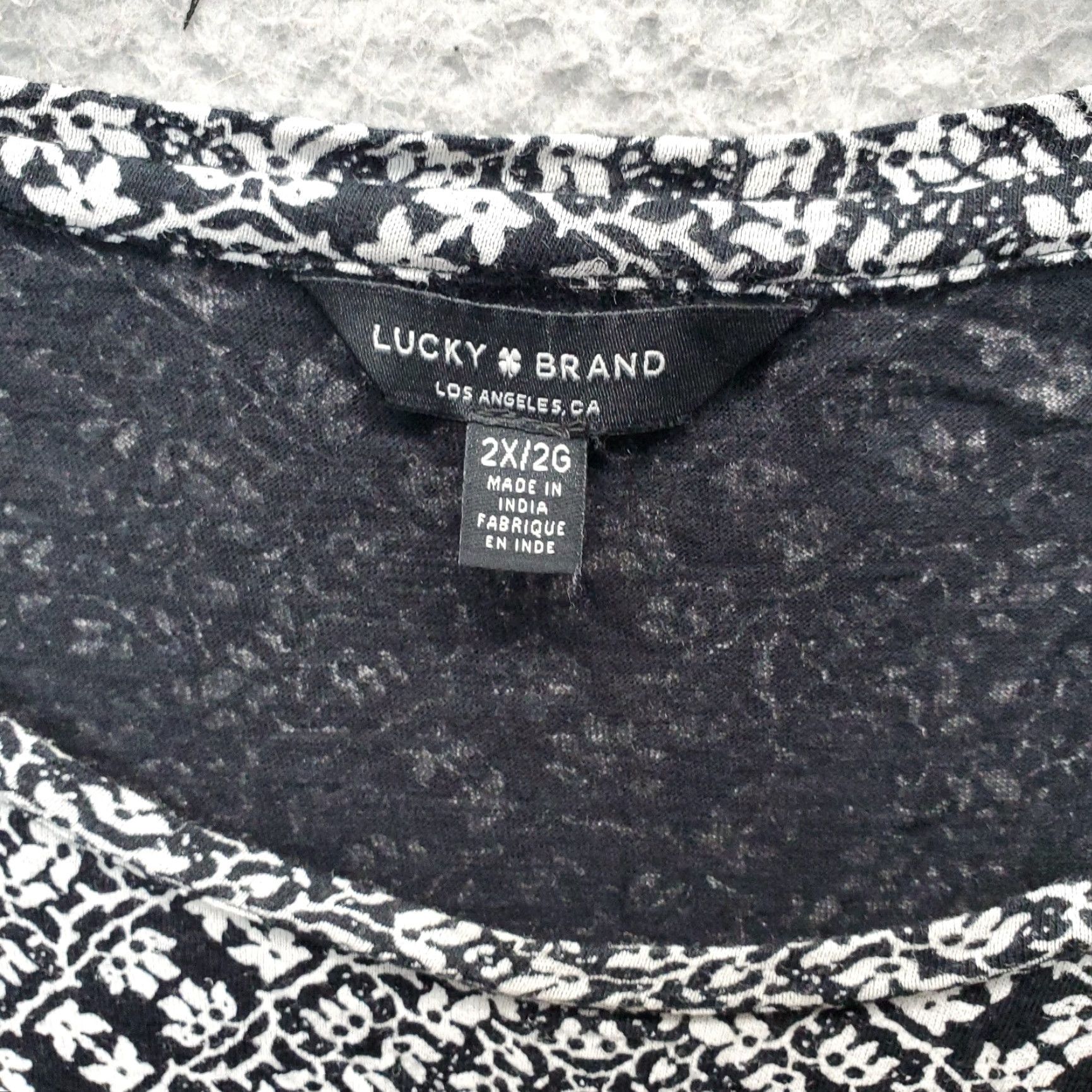 Lucky Brand Lucky Brand Tunic Top Womens 2X Multi Paisley Long Sleeve Round Neck Pullover Size XXL / US 16-18 / IT 52-54 - 5 Thumbnail