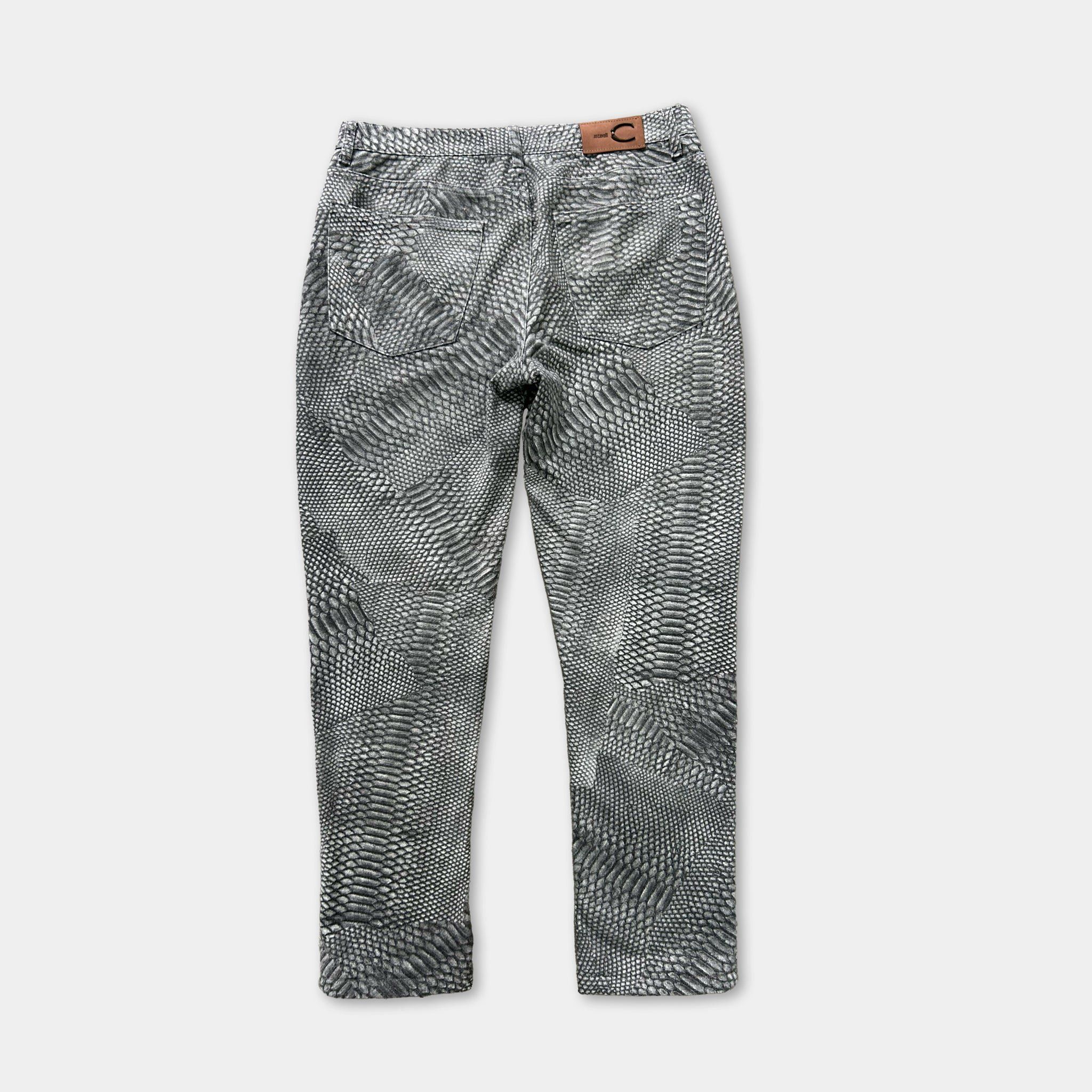 Just Cavalli Just Cavalli Snake Print Blue White Denim Jeans Size US 28 / EU 44 - 4 Thumbnail