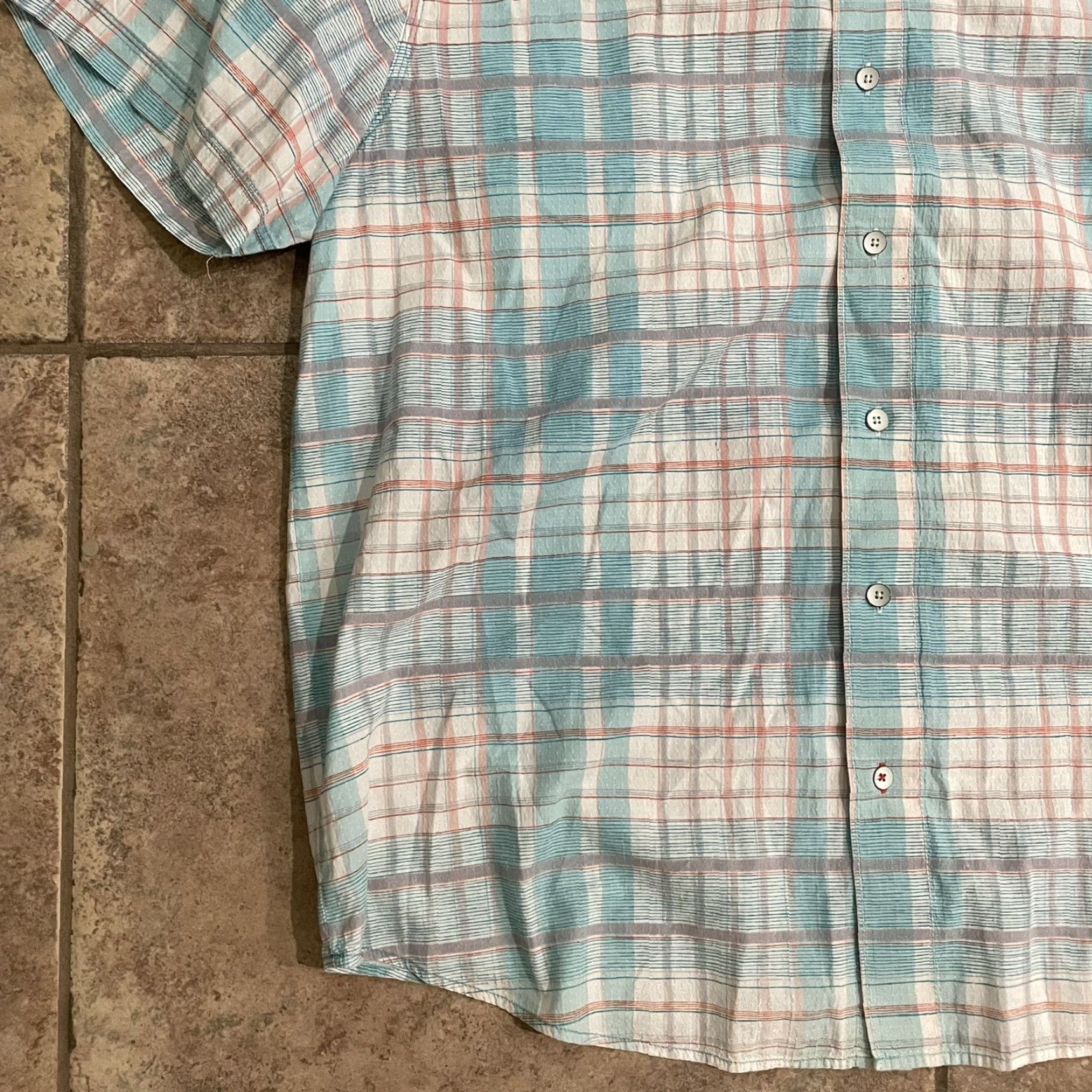 Tommy Bahama Tommy Bahama Button-Down Shirt Mens XXL Plaid Multicolor Relaxed Modern Fit Short Sleeve Button-Up Shirt Size US XXL / EU 58 / 5 - 3 Thumbnail