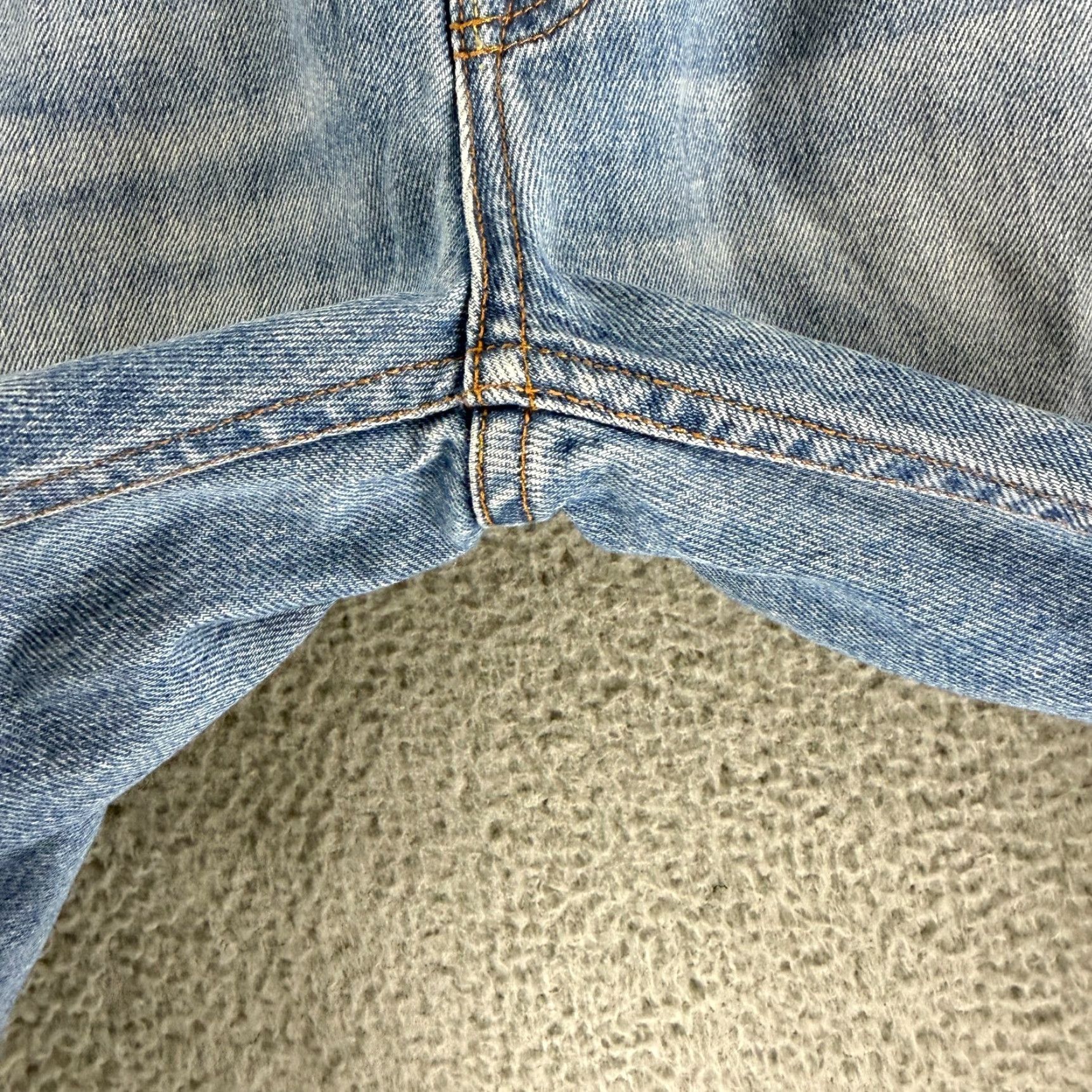 Vintage NoEnd Denim High Rise Straight Crop Jeans Womens Size 29 Blue Frayed Hem USA Made Size 29" - 4 Thumbnail