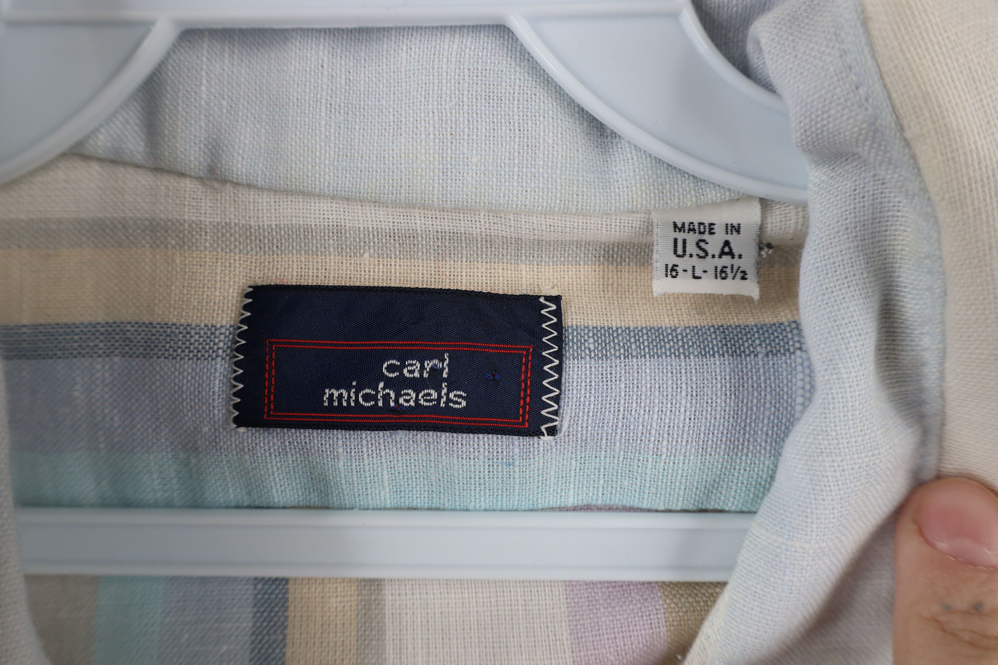 Vintage Vintage 70s Streetwear Linen Short Sleeve Button Shirt USA Size US L / EU 52-54 / 3 - 9 Thumbnail