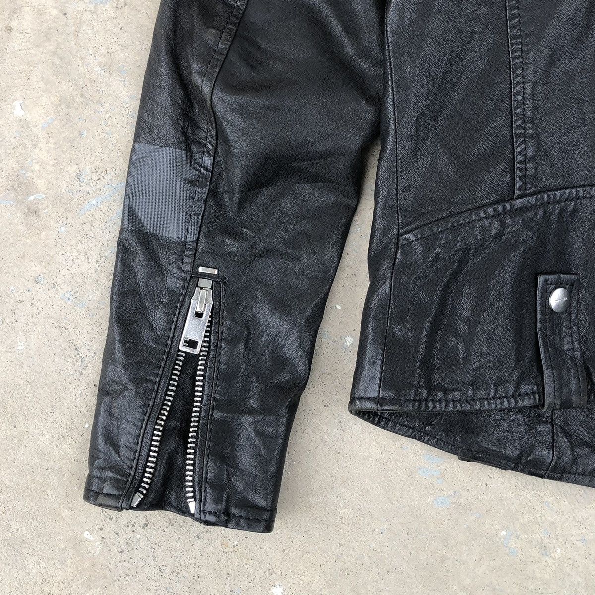 Vintage DIESEL Willcox Double Collar Leather Jacket