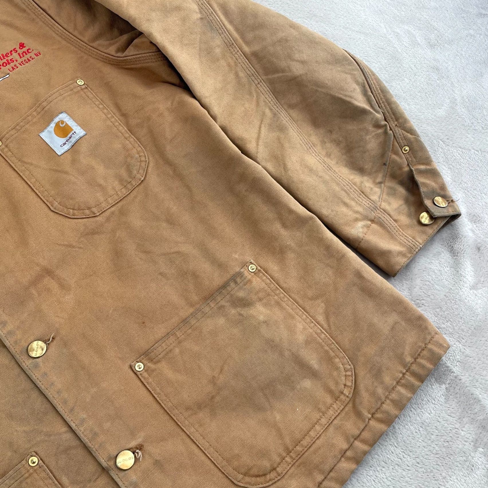 Carhartt VINTAGE Carhartt Chore C01 Jacket Mens 44 Tall Beige Lined USA Barn Duck Work Jacket Size US S / EU 44-46 / 1 - 5 Thumbnail